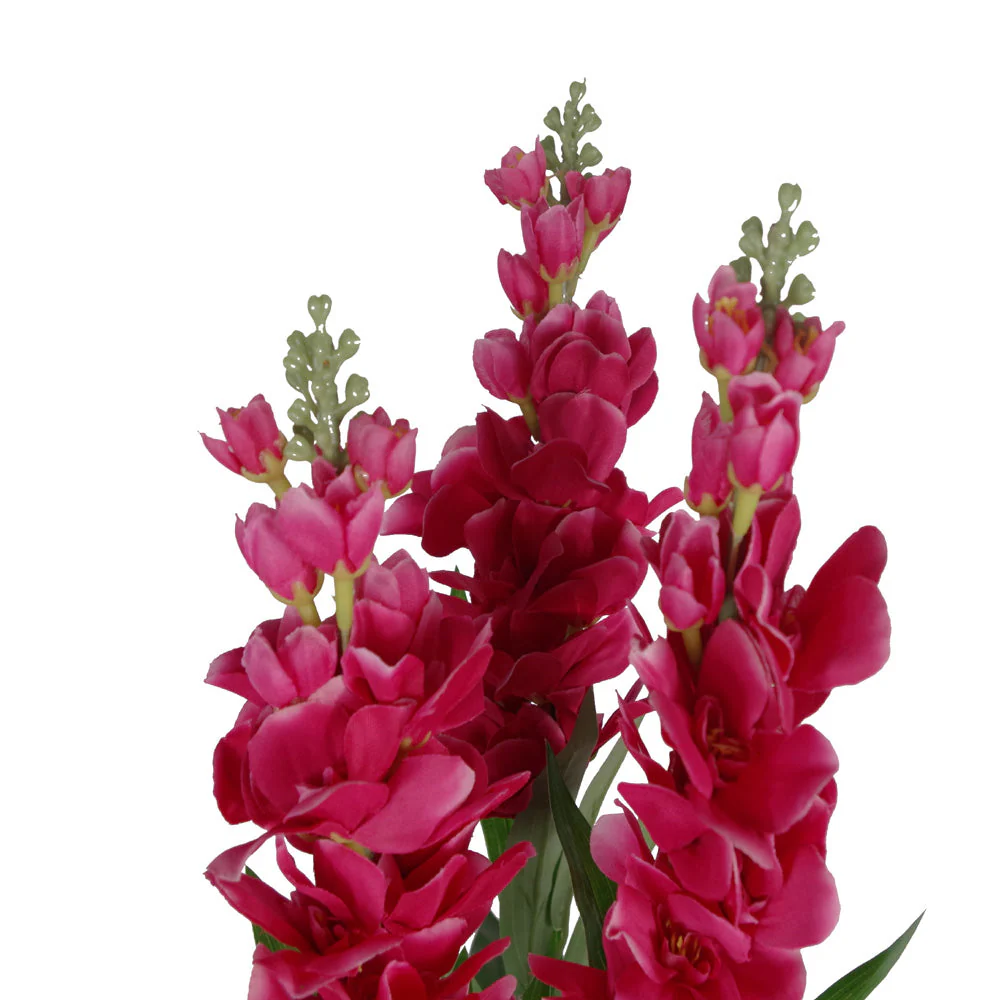 100cm Artificial Cymbidium Orchid Plant - Extra Large - Dark Pink Flowers - Image 3
