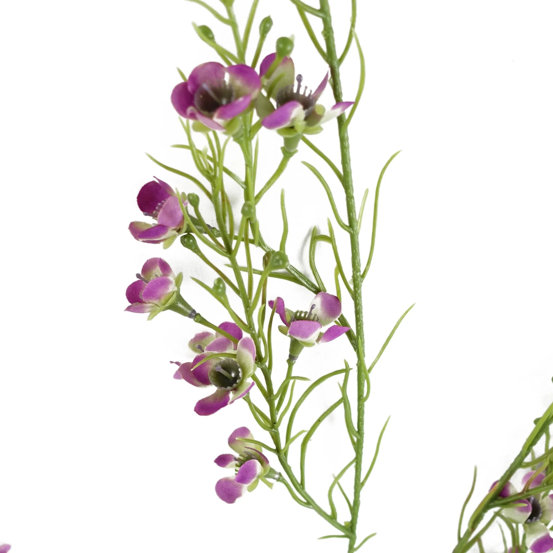 100cm Artificial Foliage Stem with Small Flowers - Purple - Image 3