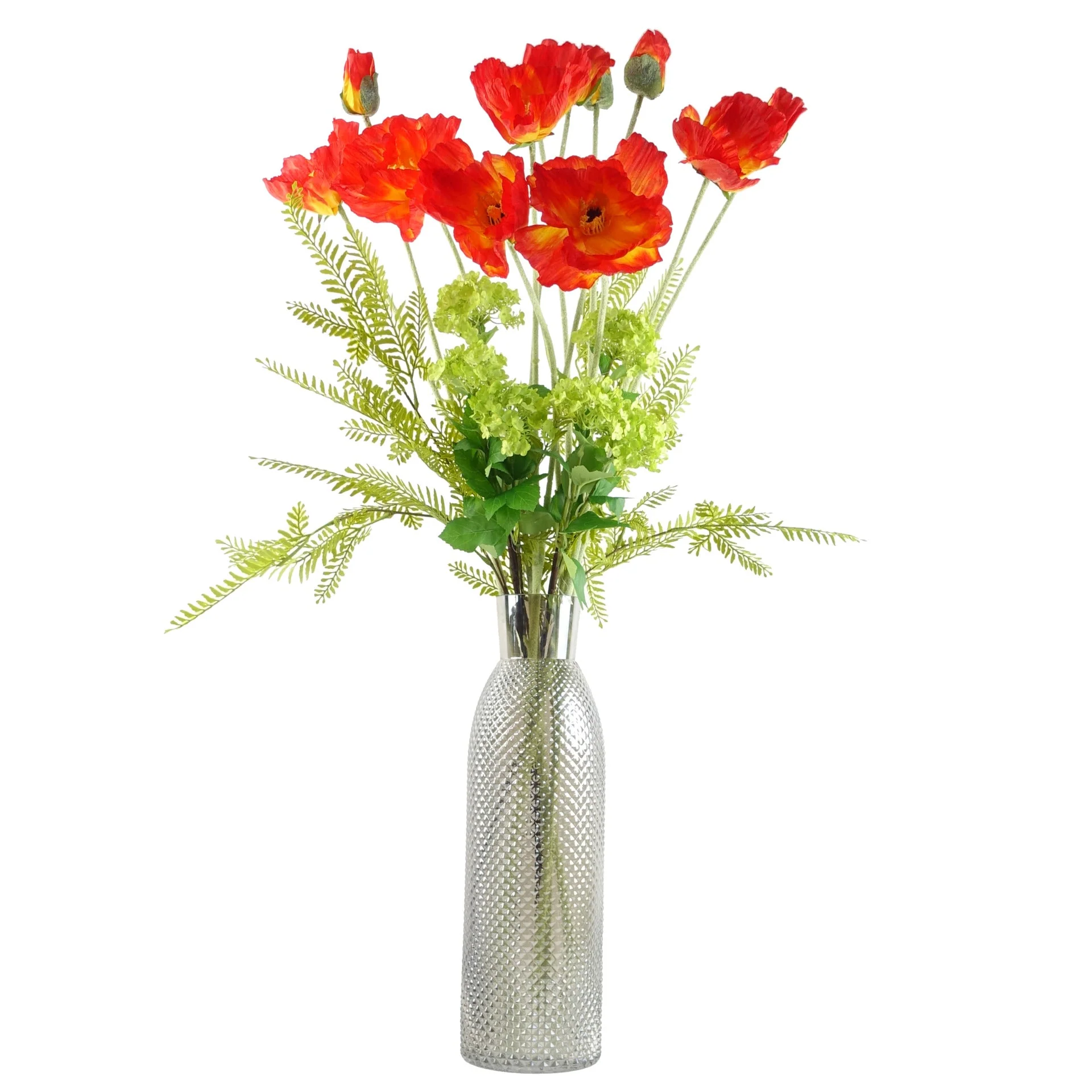 100cm Artificial Poppy Stem - 2 Flowers - Image 3