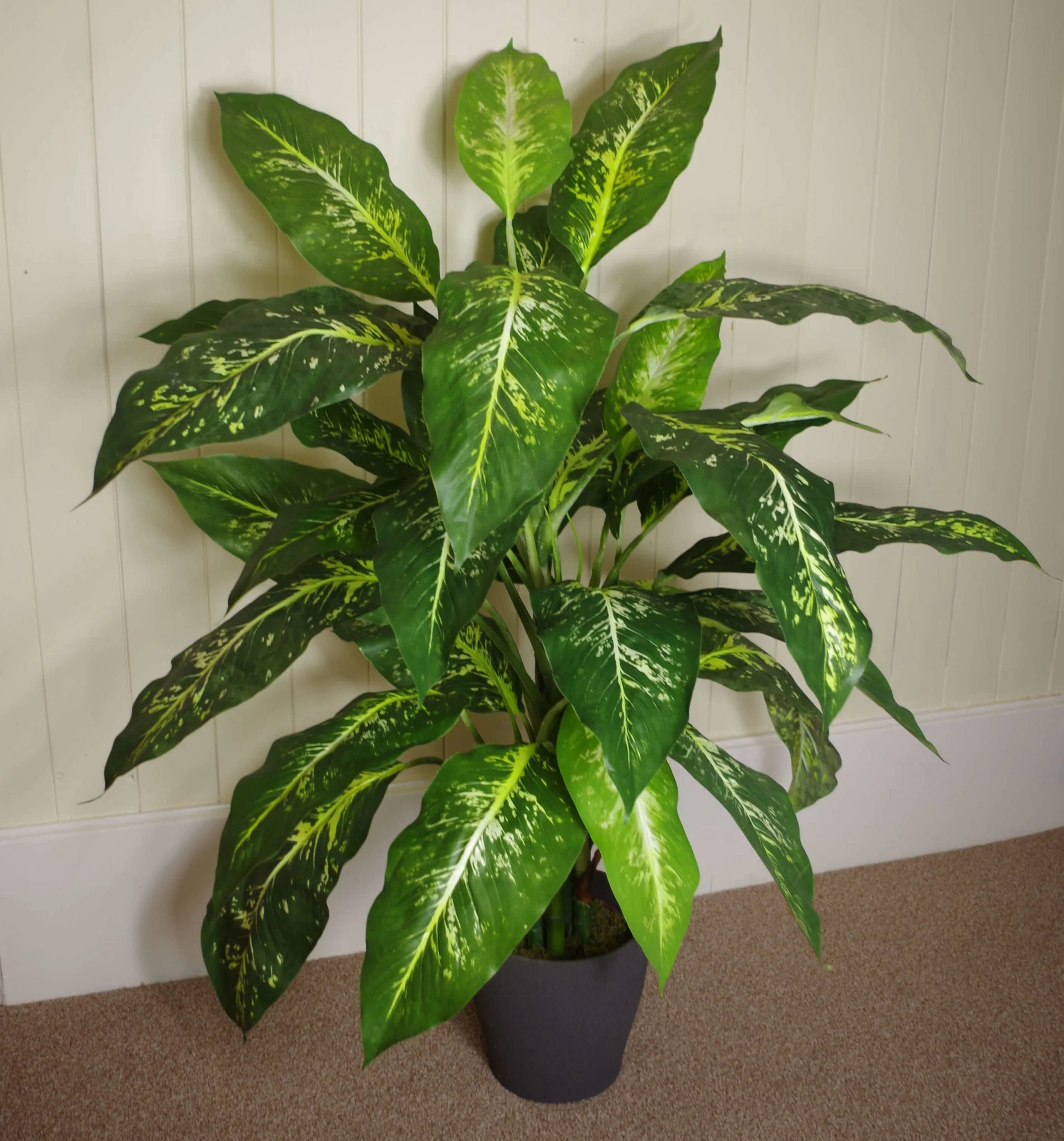 100cm Large Foxs Aglaonema (Spotted Evergreen) Tree Artificial Plant - Image 2