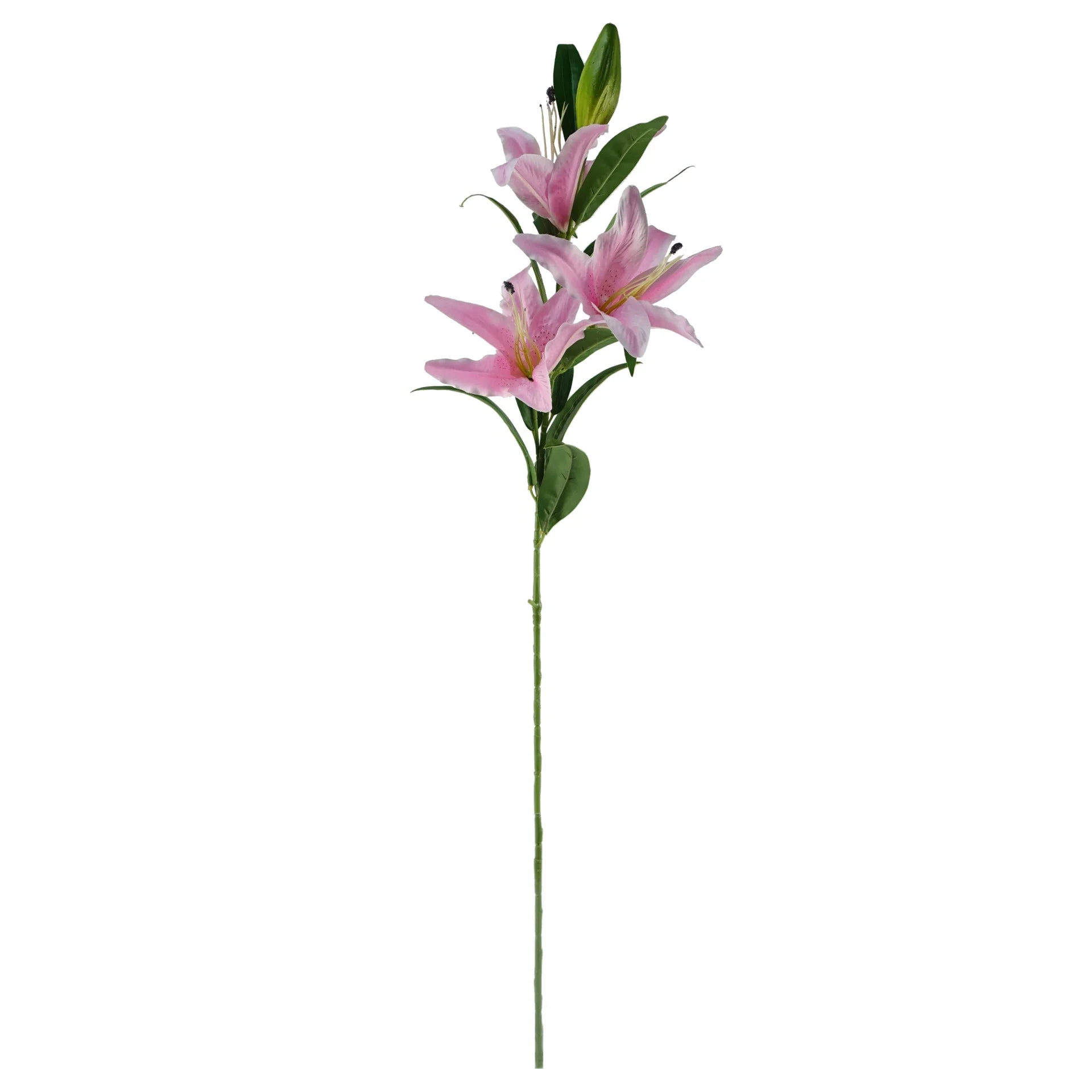 100cm Large Pink Lily Stem - 3 Flowers - Image 3