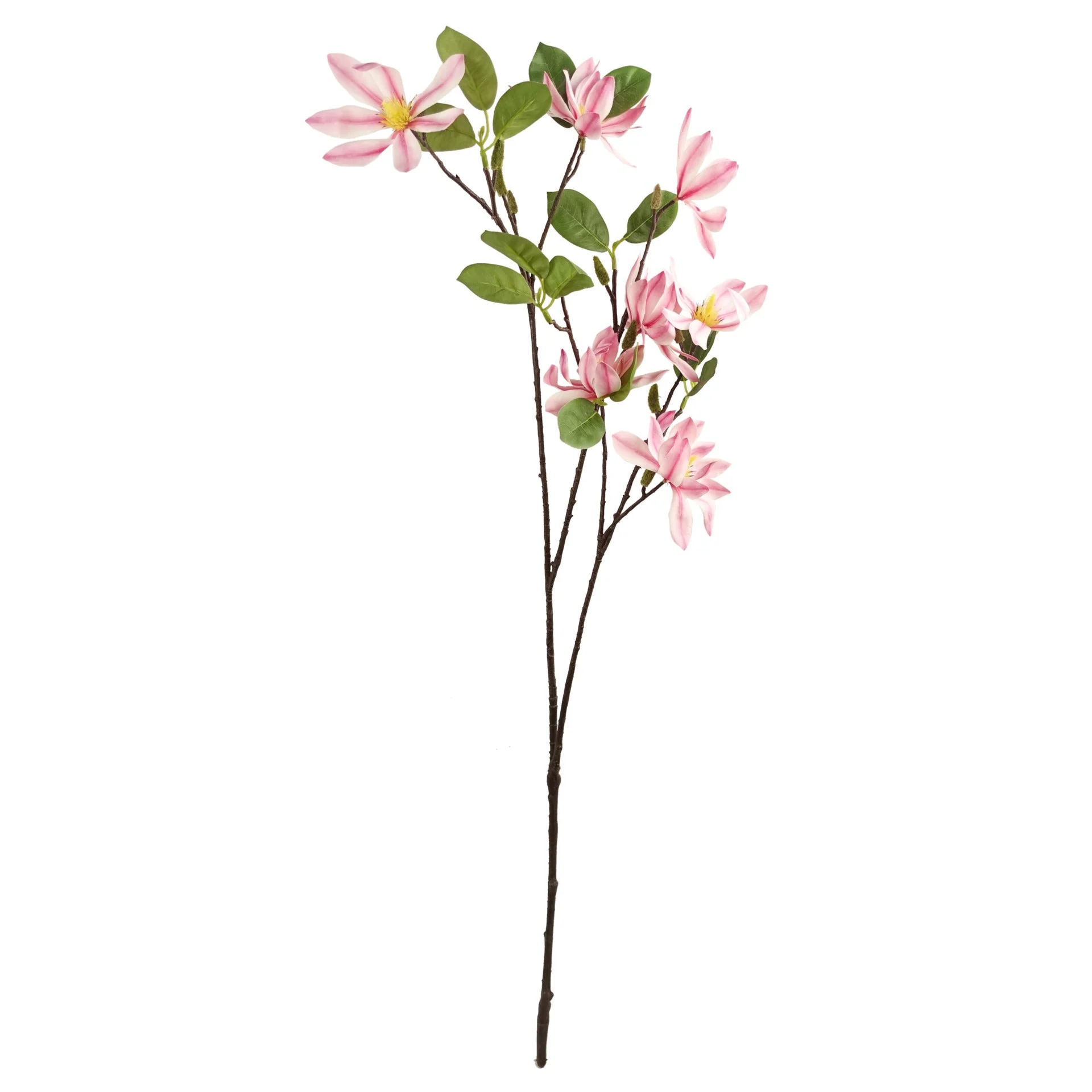 100cm Pink Magnolia Floral Spray Artificial - Image 2