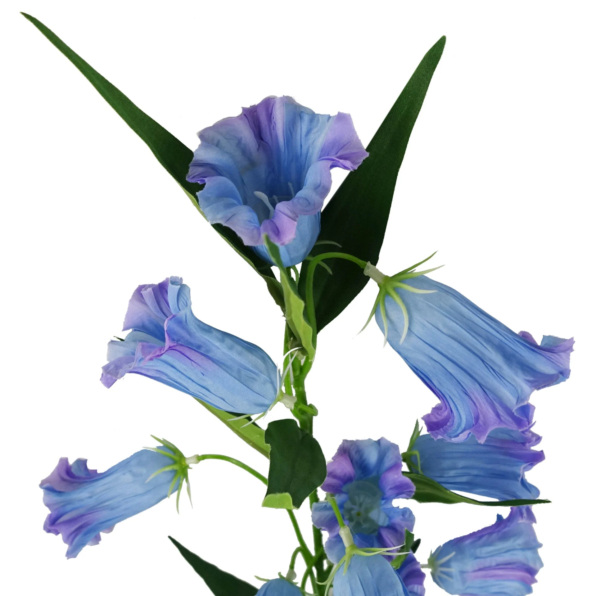 100cm Trumpet Artificial Flower Stem Blue - Image 3