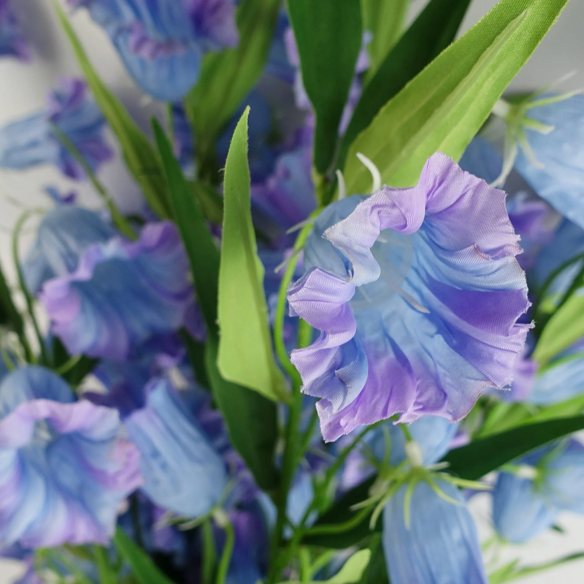 100cm Trumpet Artificial Flower Stem Blue - Image 4