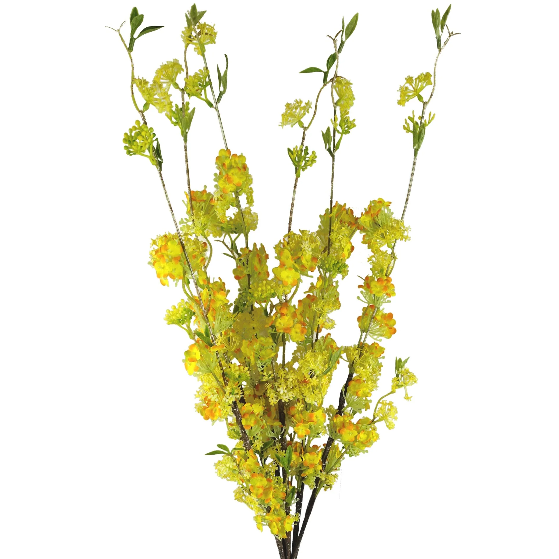 100cm Yellow Blossom Spray Stem - Image 4