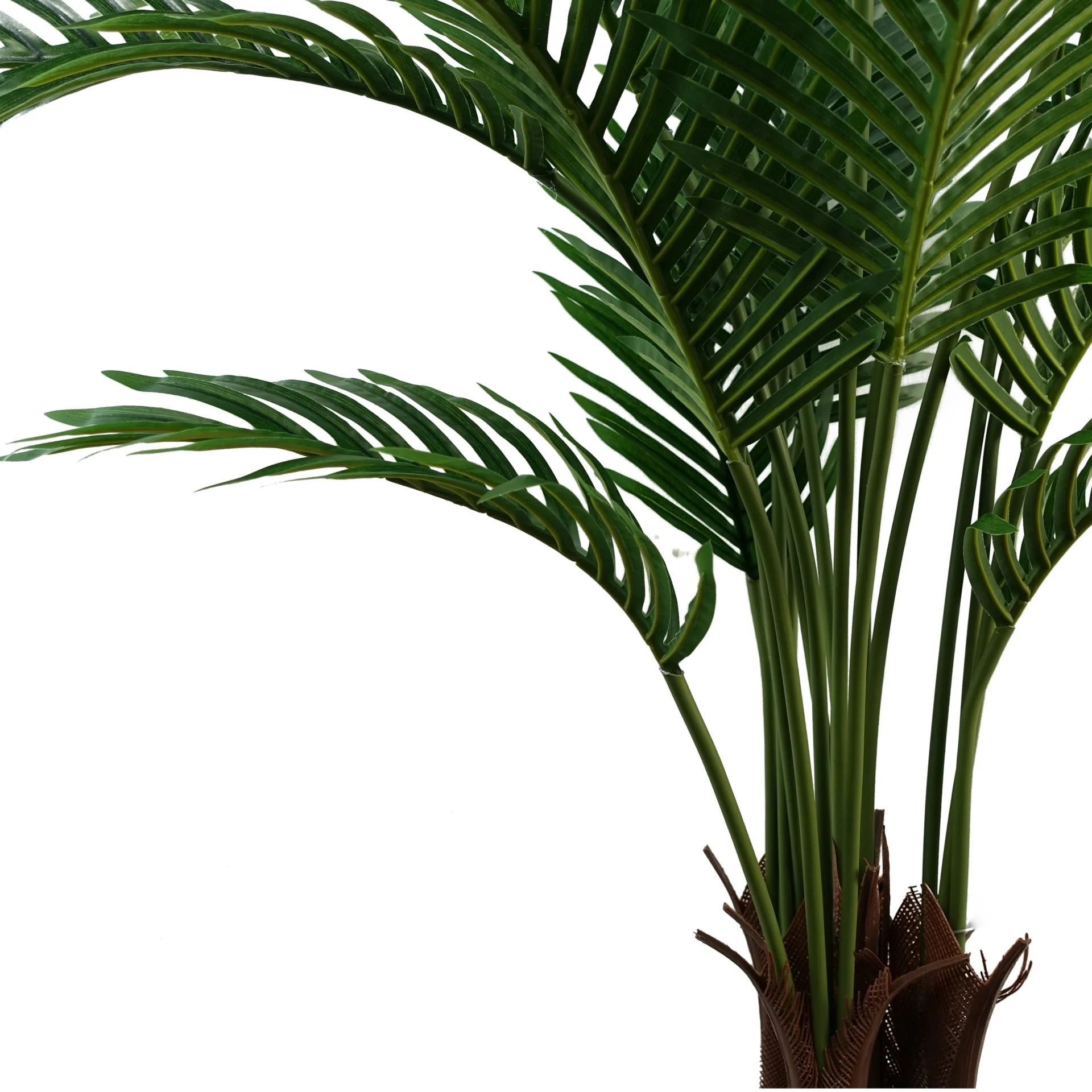 110cm Artificial Areca Palm Tree Potted in Black Pot - Image 2