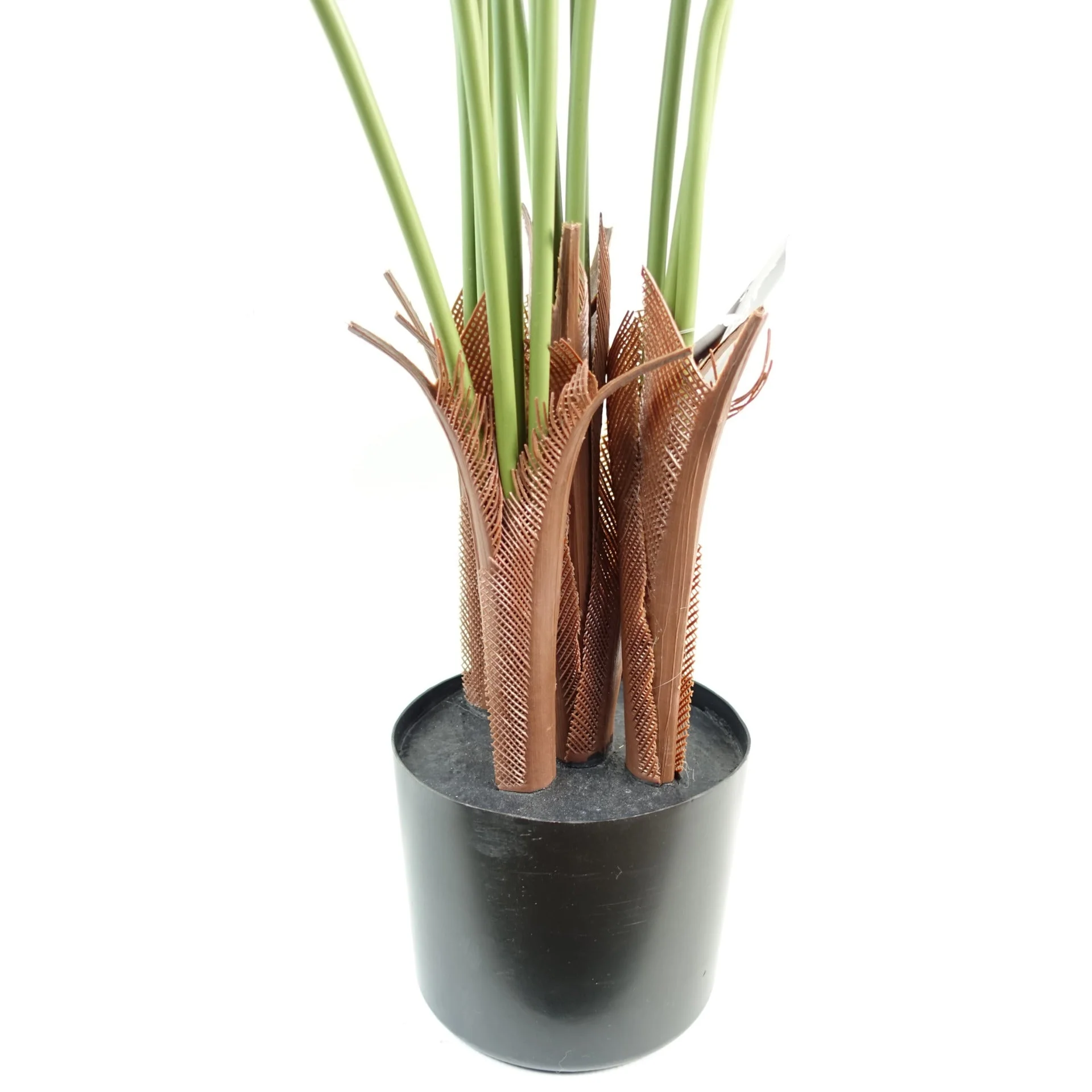 110cm Artificial Areca Palm Tree Potted in Black Pot - Image 3