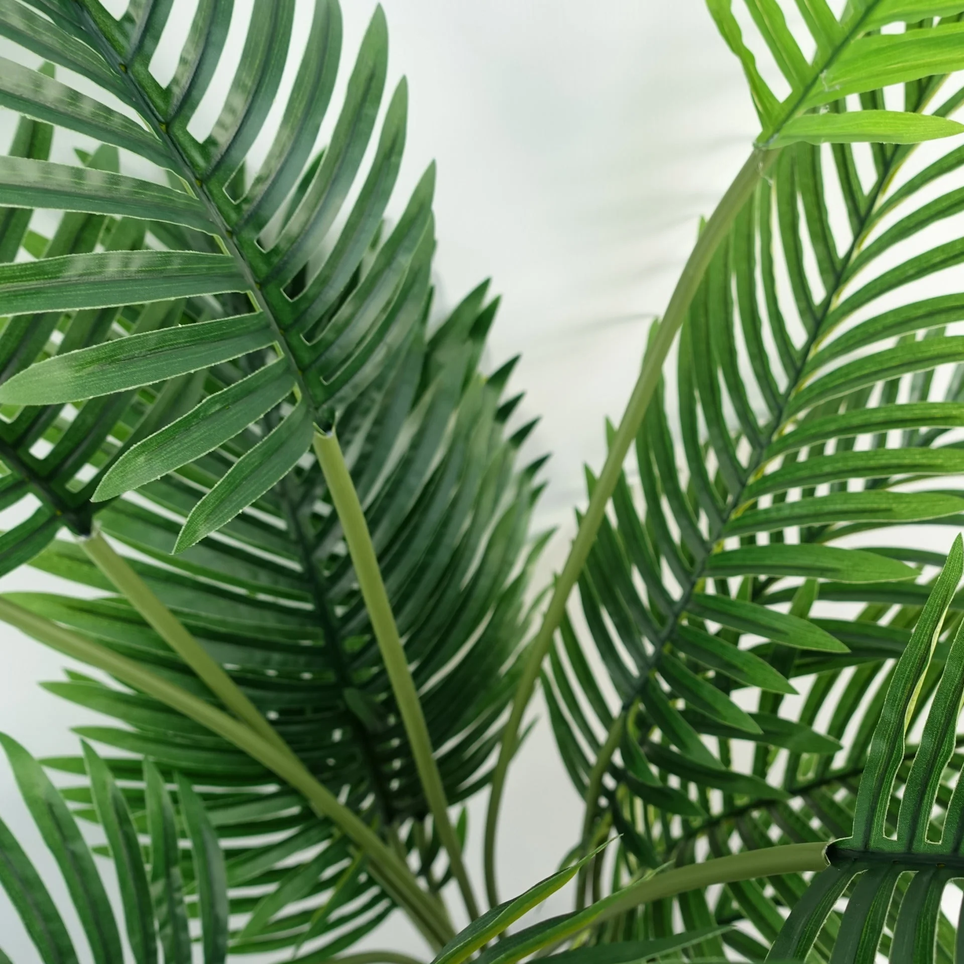 110cm Artificial Areca Palm Tree Potted in Black Pot - Image 4