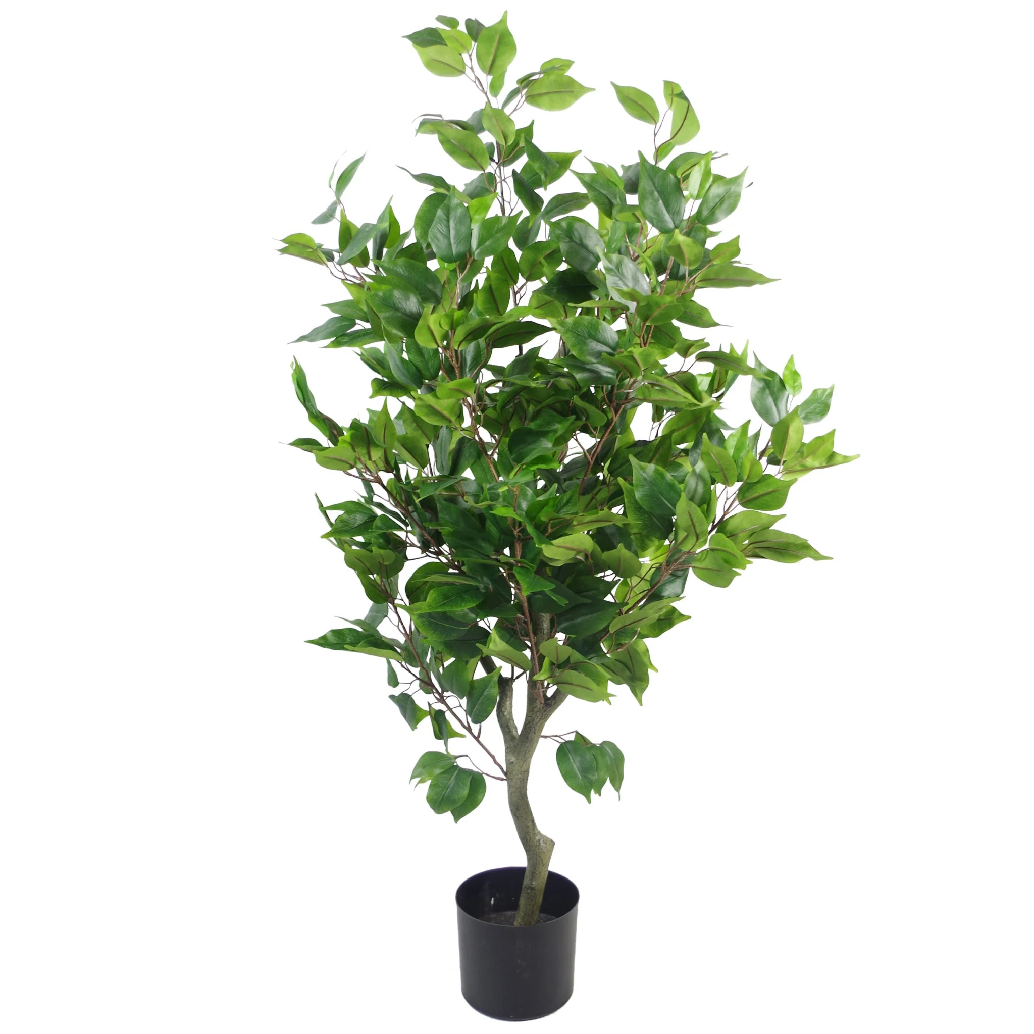 110cm Artificial Evergreen Ficus Tree Multicolour Planter - Image 2