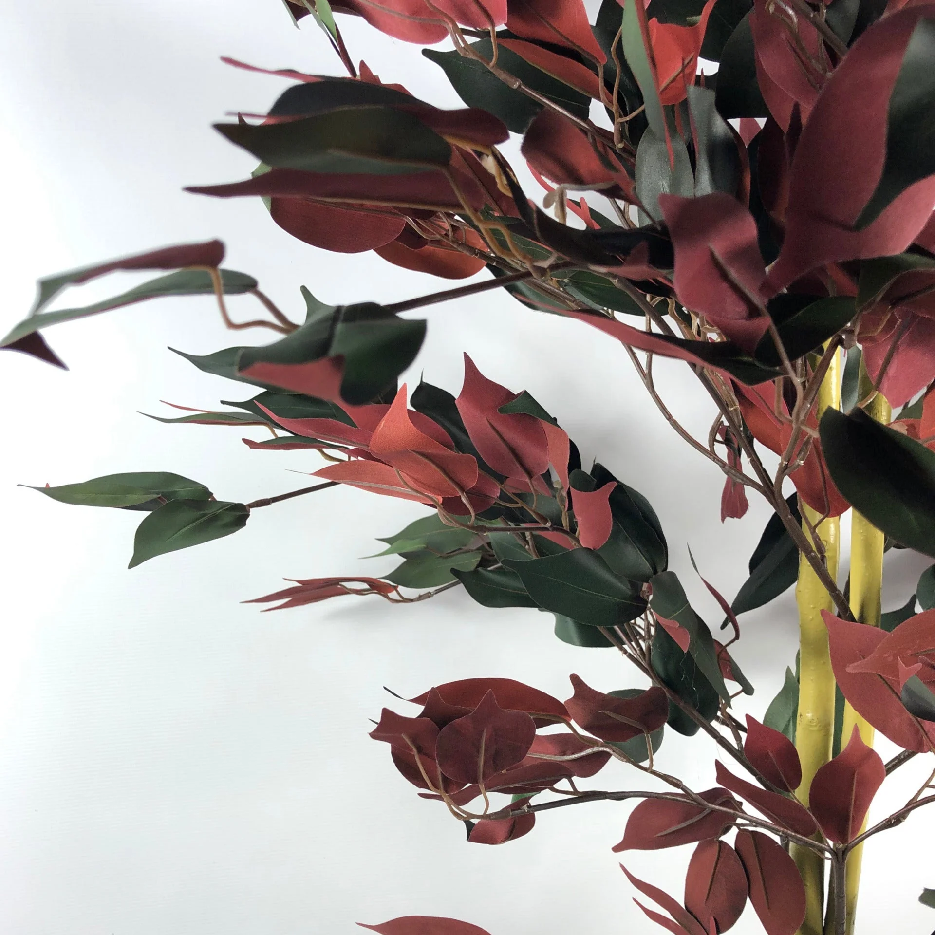 120cm (4ft) Artificial Dark Red Green Ficus Plant - Extra Large - Image 4