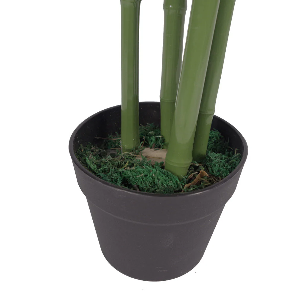 120cm (4ft) Fat Leaf Artificial Bamboo Plants Trees - XL - Image 2