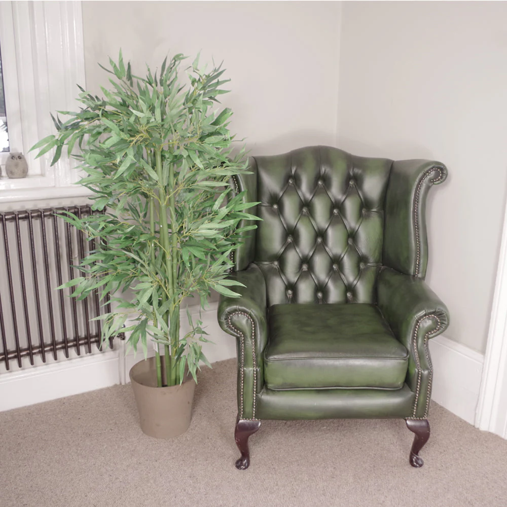120cm (4ft) Fat Leaf Artificial Bamboo Plants Trees - XL - Image 4