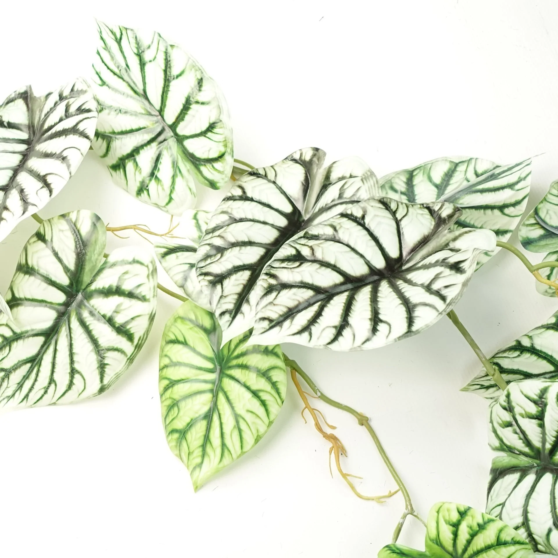 120cm Artificial Hanging Trailing Plant Alocasia Dragon Scale Light - Image 4