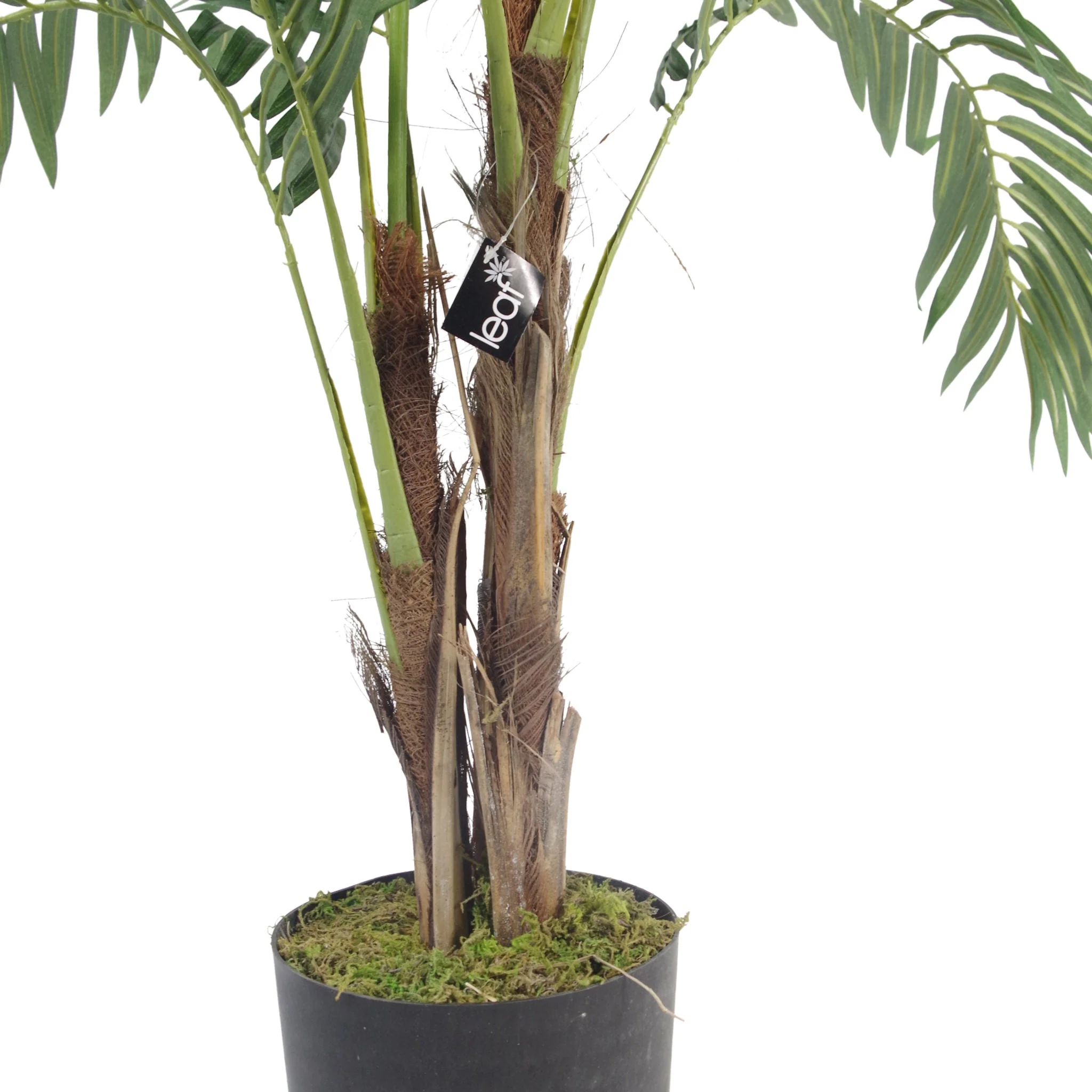 120cm Premium Artificial palm tree with pot with Silver Metal Planter - Image 3