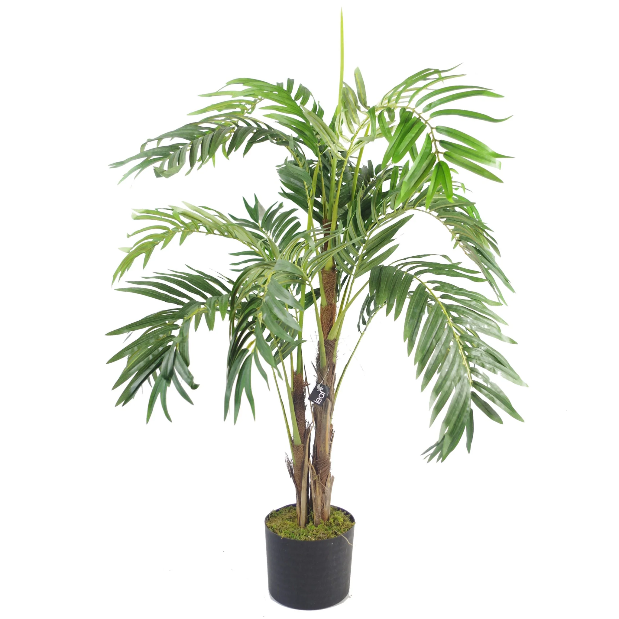 120cm Premium Artificial palm tree with pot with Silver Metal Planter - Image 4