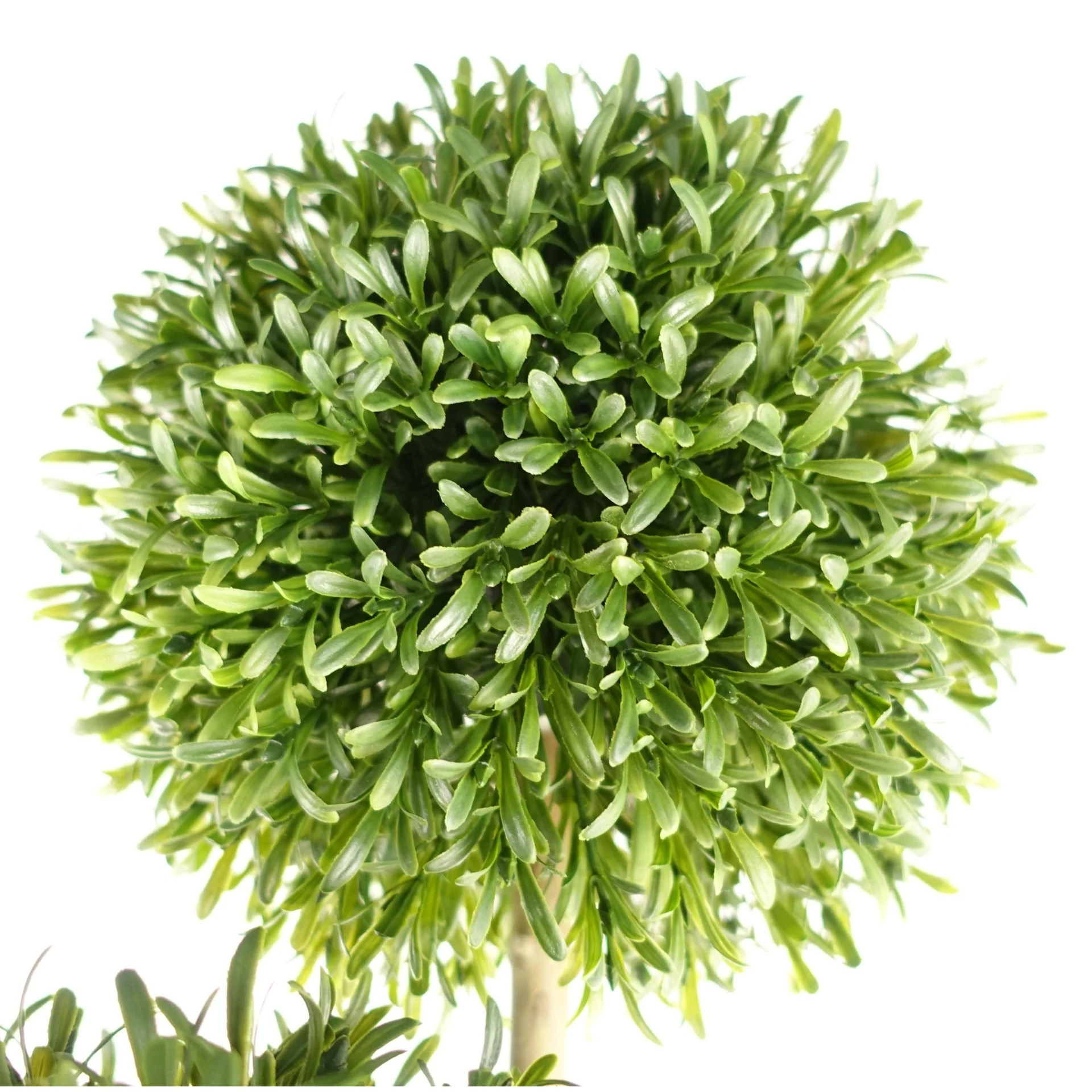 120cm UV Resistant Balls Topiary - 480 Leaves - Natural Trunk - Image 2