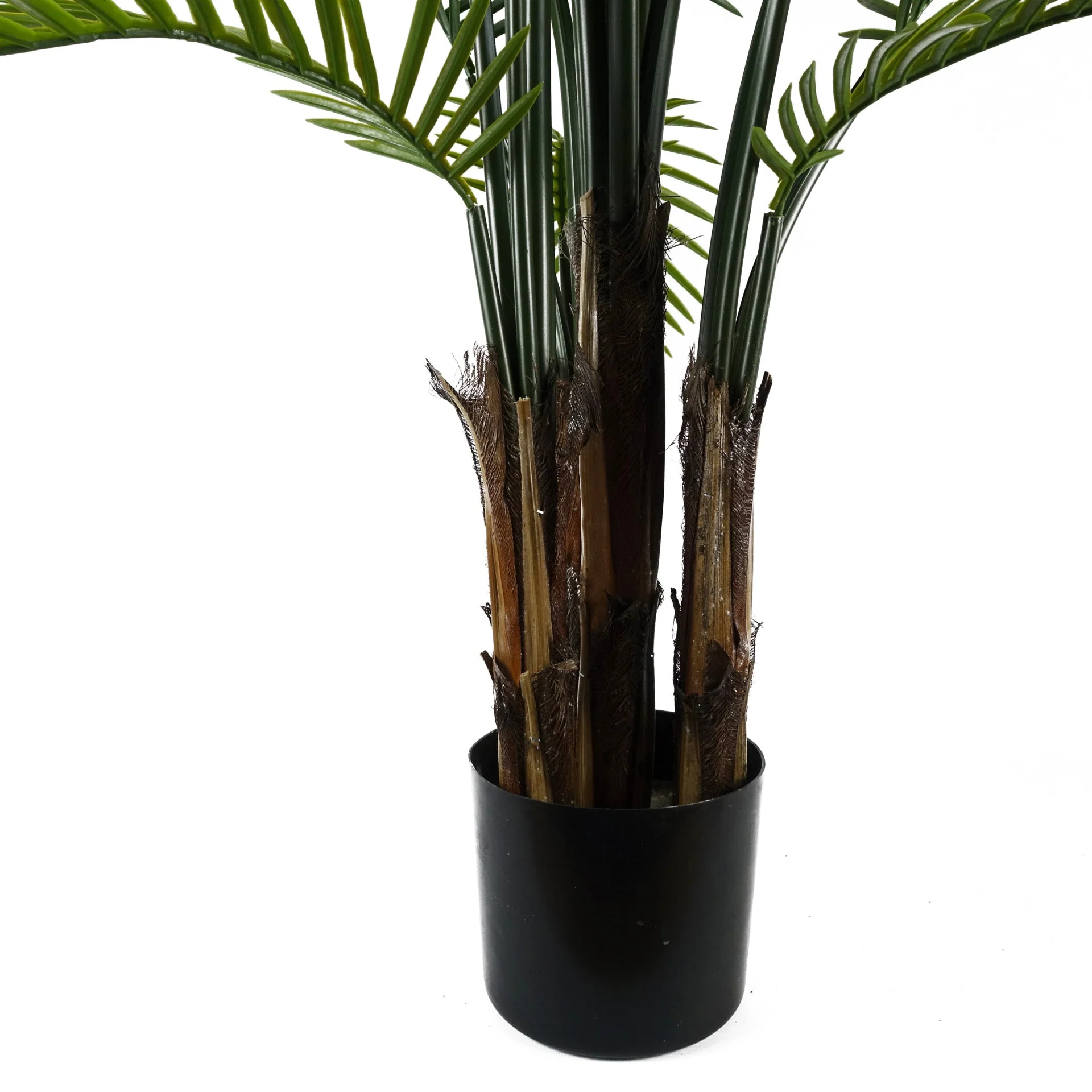 125cm UV Resistant Raphis Palm Tree with Natural Trunk - Image 3