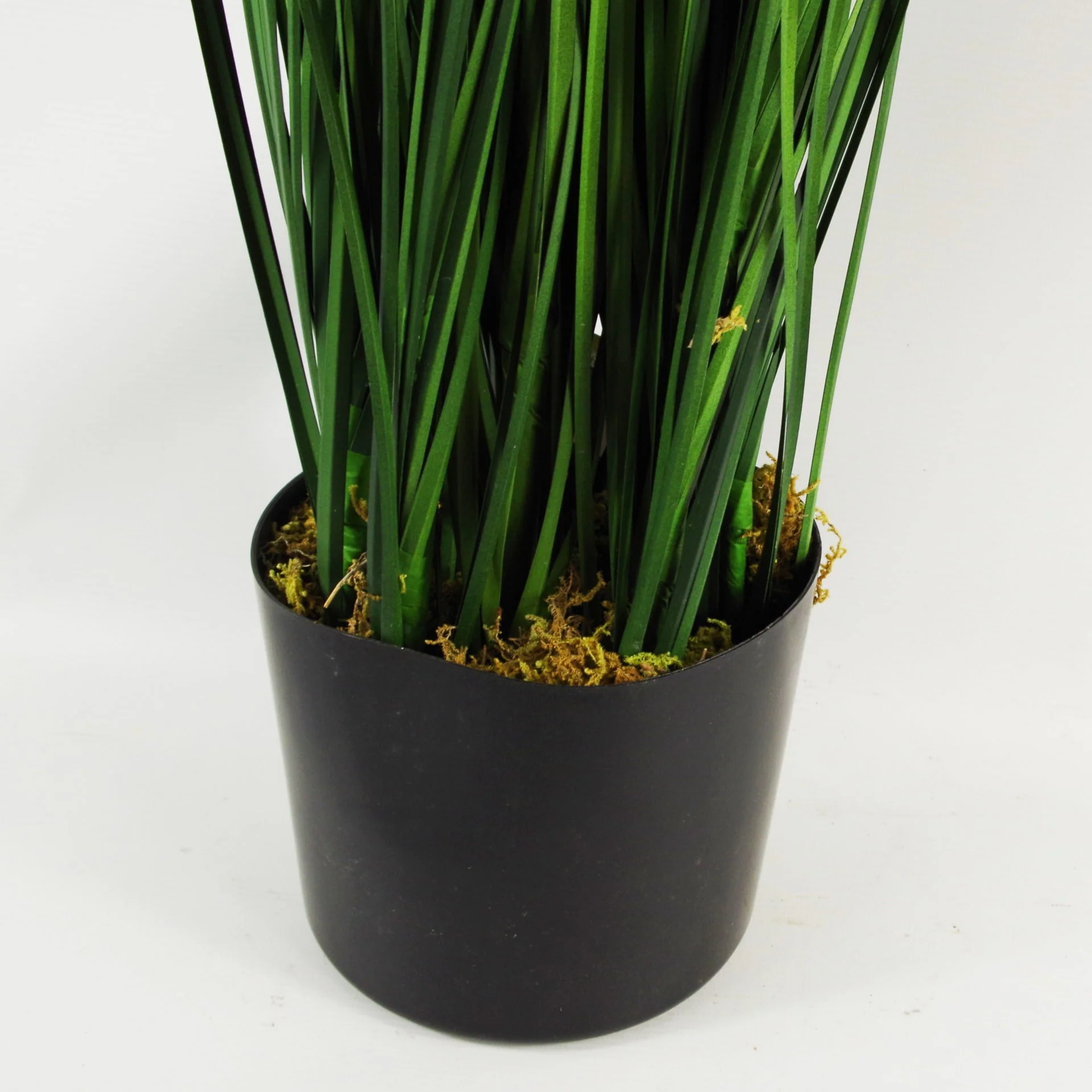 130cm Artificial Onion Grass Plant with Gold Metal Planter - Image 4