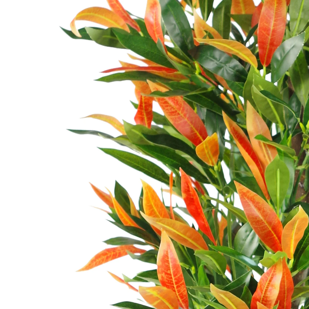 130cm Artificial Red & Green Ficus Tree - Image 3