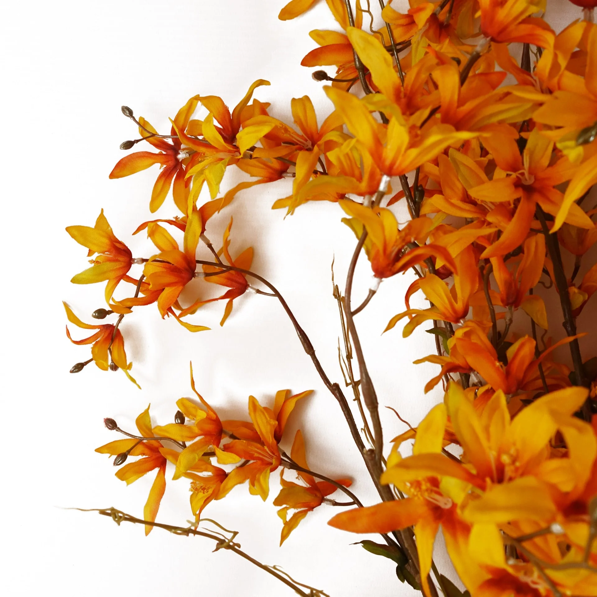 130cm Yellow Blossom Floral Spray Artificial - Image 4