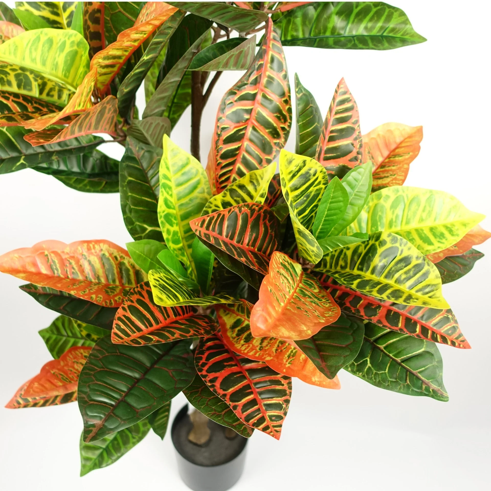 140cm Artificial Codiaeum Tree with 179 Leaves - Image 3