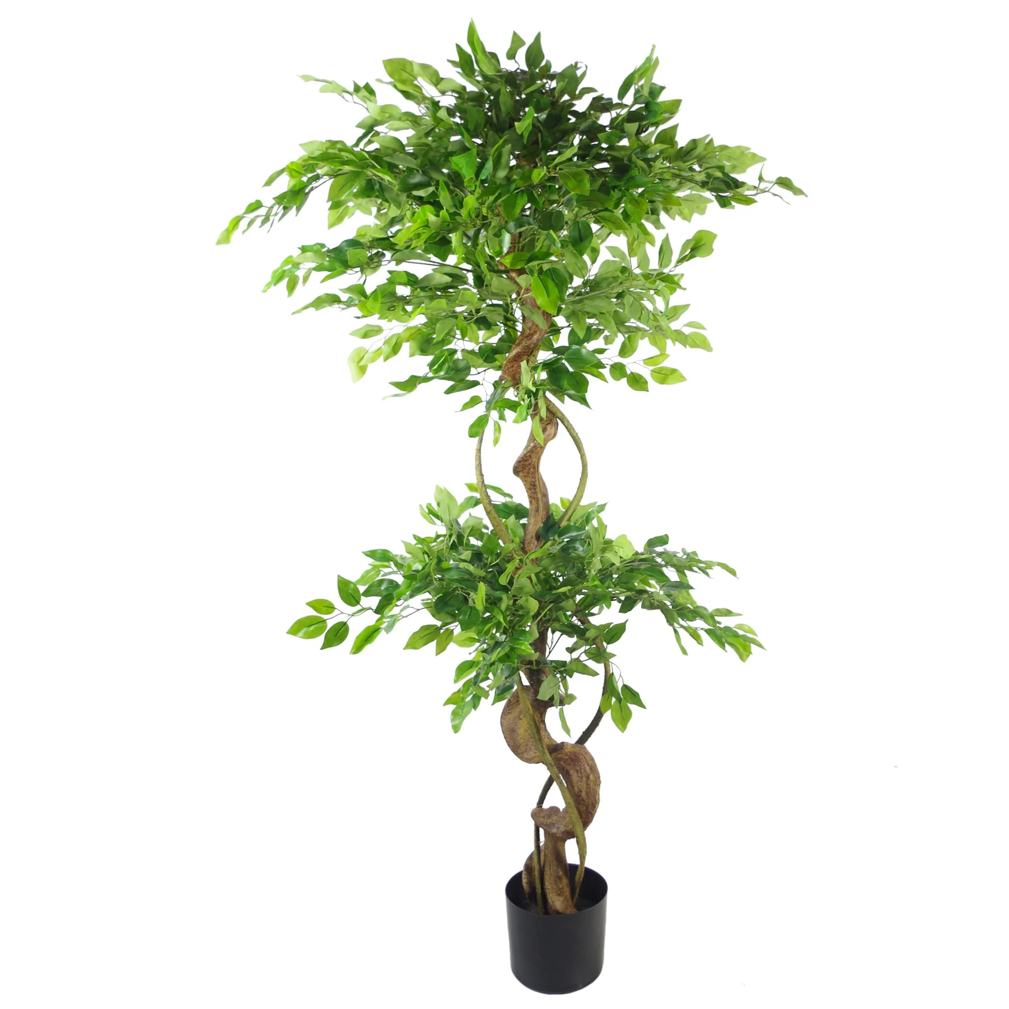 150cm Twisted Trunk Artificial Japanese Fruticosa Ficus Tree Rainbow Planter - Image 4