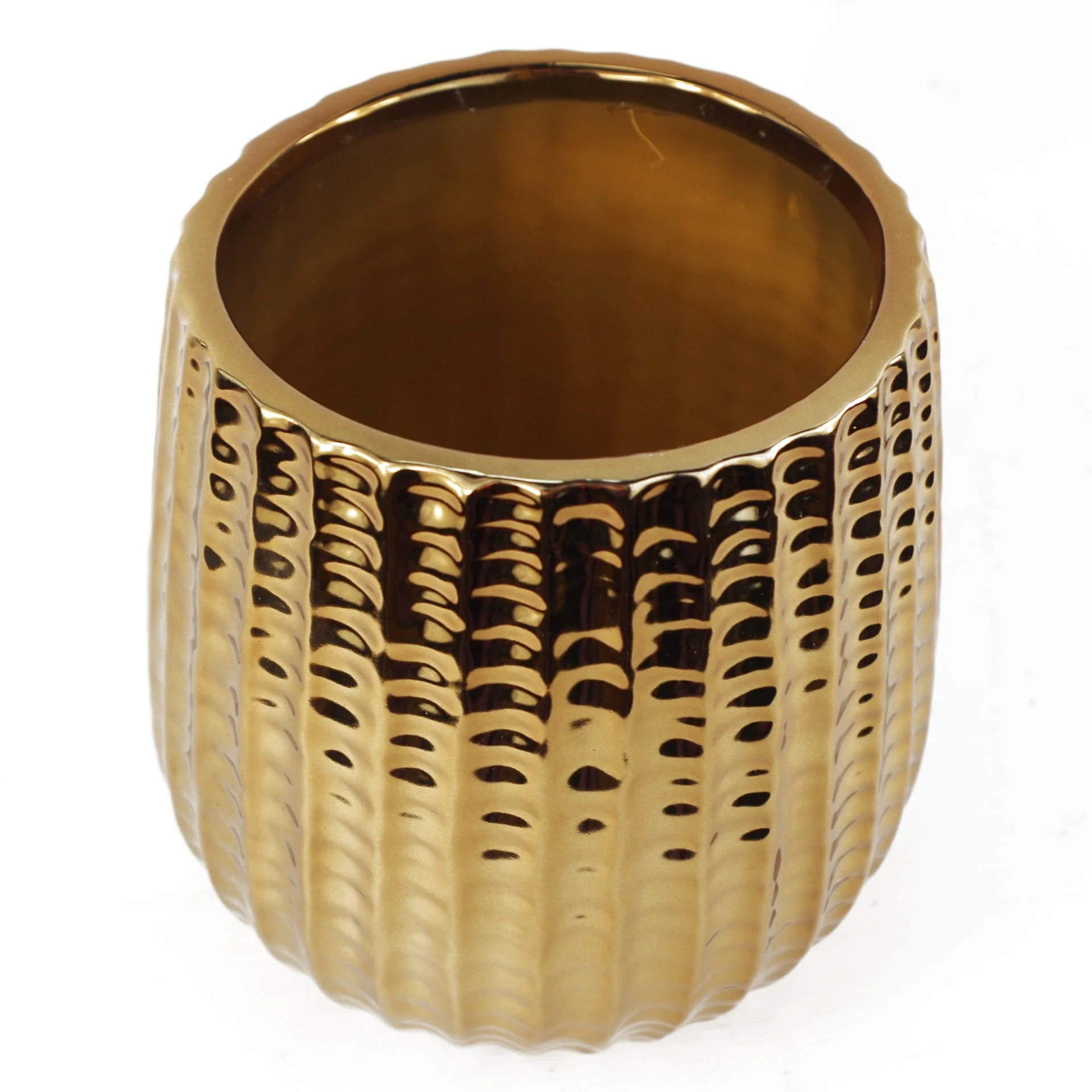 16cm Gold Ceramic Planter - Image 3