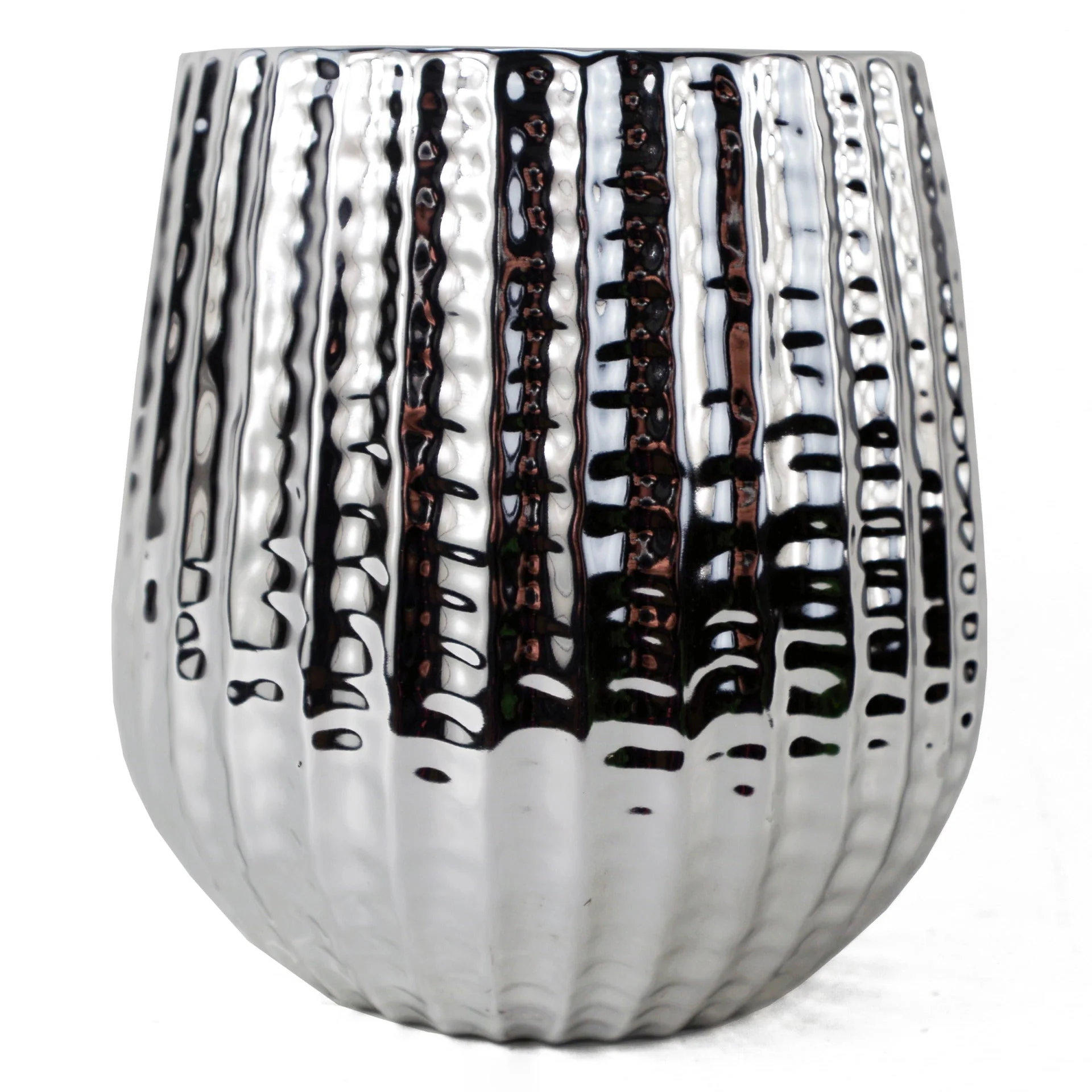 16cm Silver Ceramic Planter