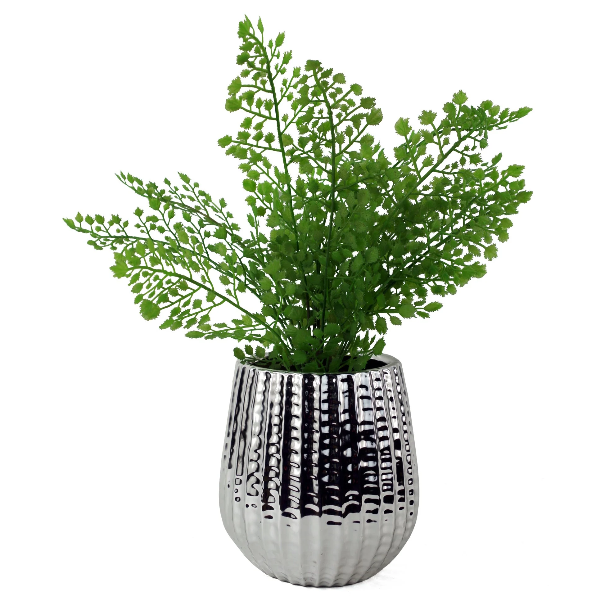 16cm Silver Ceramic Planter - Image 2