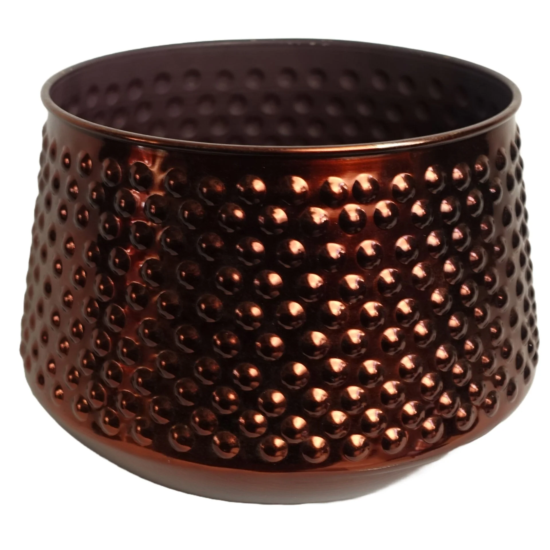 18cm Antique Copper Metal Planter - Image 3