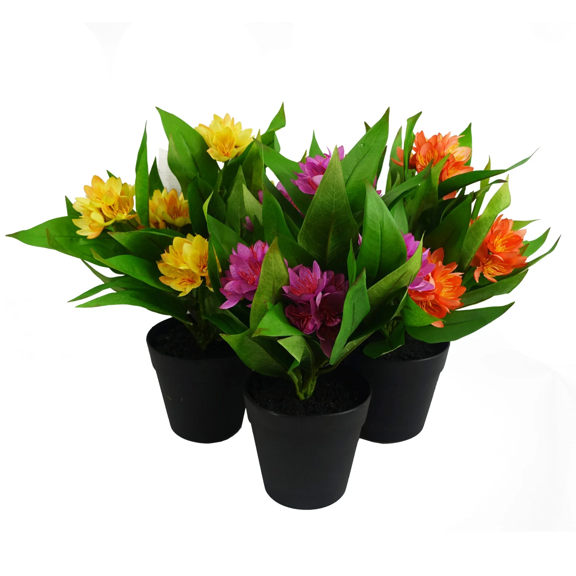 18cm Artificial Freesia Plant Dark Pink Flowering - Image 3
