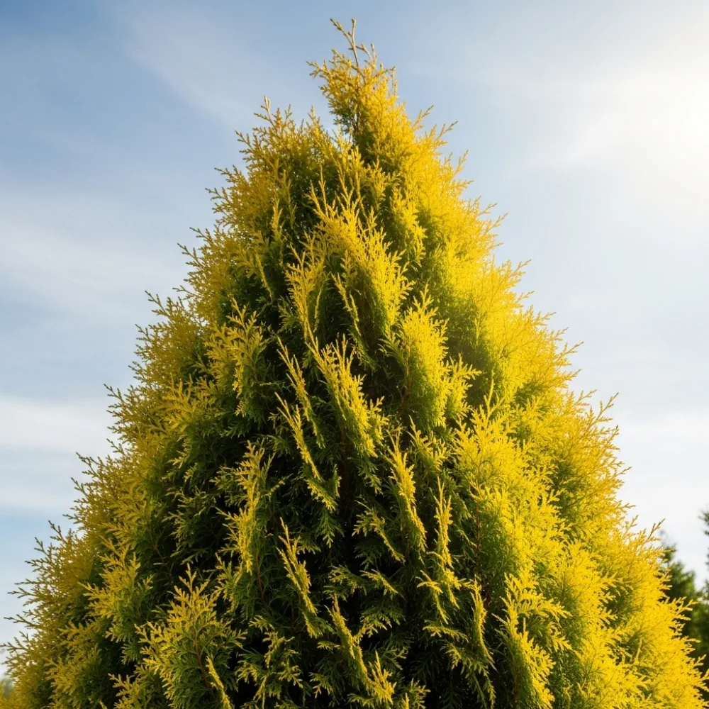 1ft Golden Leyland Cypress Tree | Cupressocyparis leylandii 'Castlewellan Gold' | 9cm Pot - Image 2