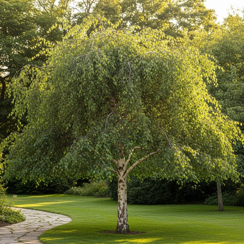 20cm Weeping Silver Birch Tree | Betula Pendula 'Youngii' | 1L Pot - Image 4