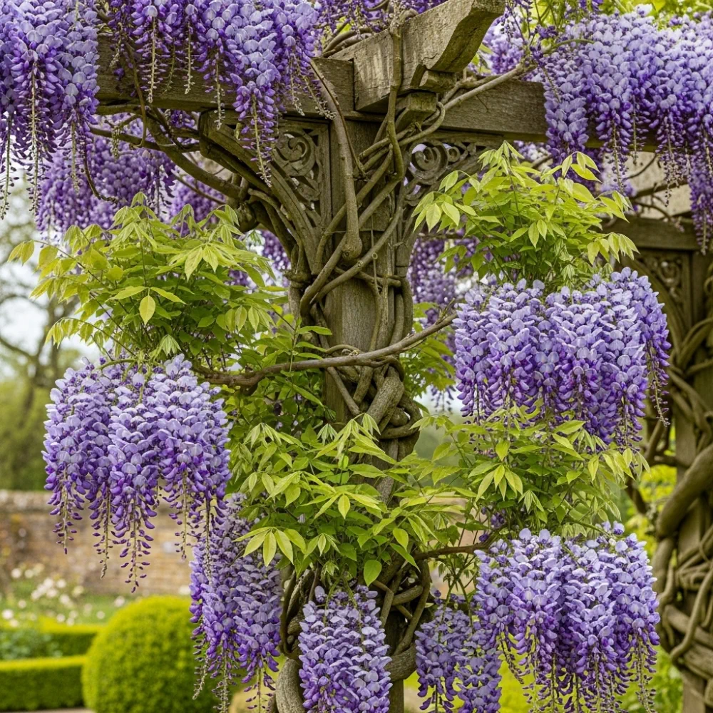 3ft Grafted Japanese Wisteria | Wisteria floribunda 'Black Dragon' | 2L Pot - Image 3