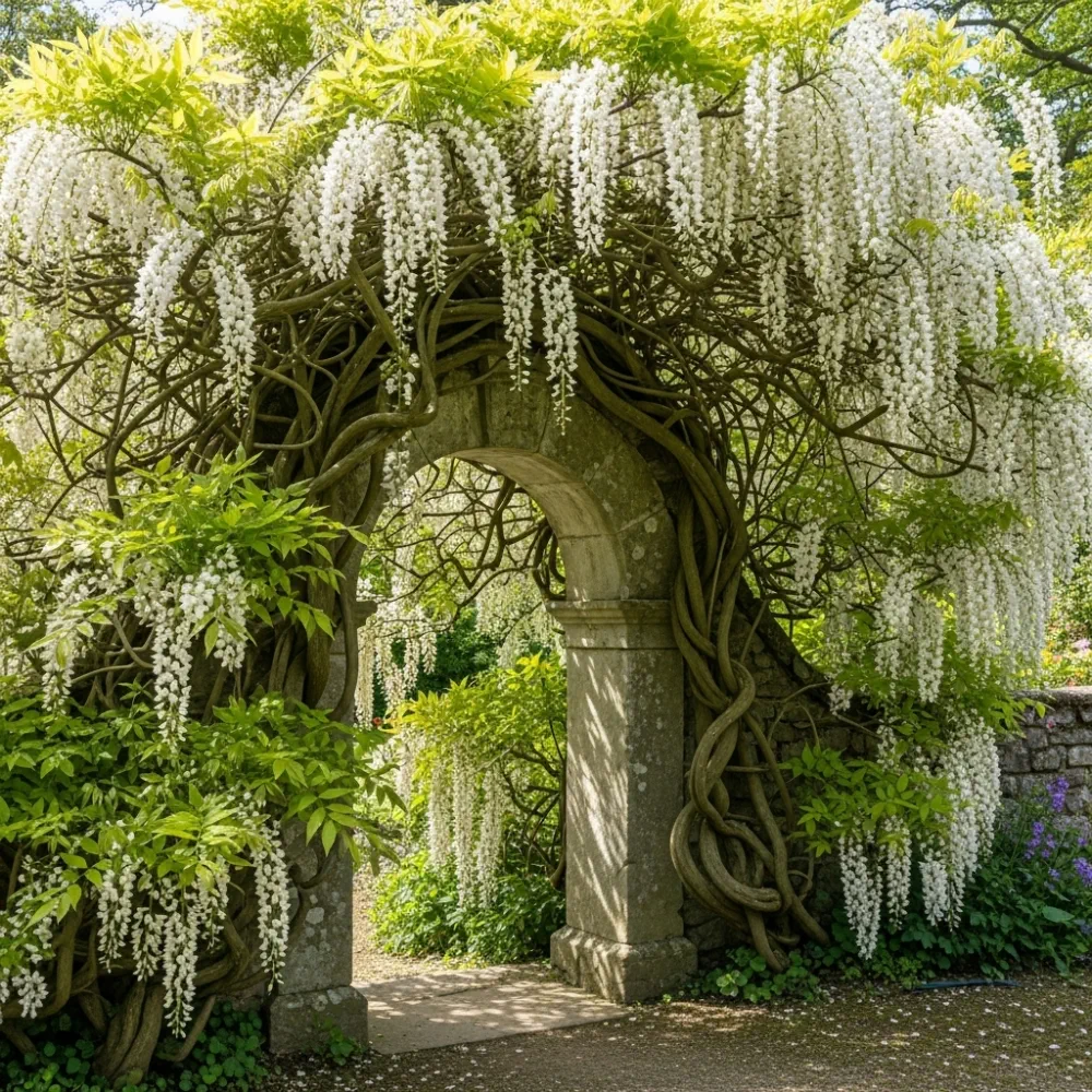 3ft Grafted White Japanese Wisteria | Wisteria floribunda 'Alba' | 2L Pot - Image 3