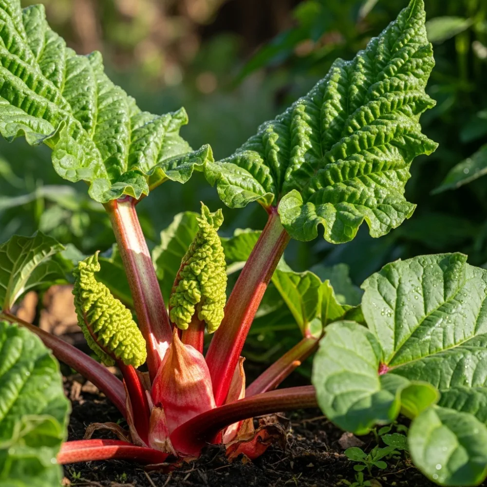 3 Champagne' Rhubarb Plants | 3L Pots - Image 4