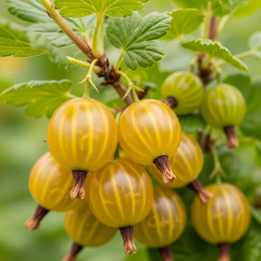 3 Hinnonmaki Yellow' Gooseberry Plants | 3L Pots - Image 2