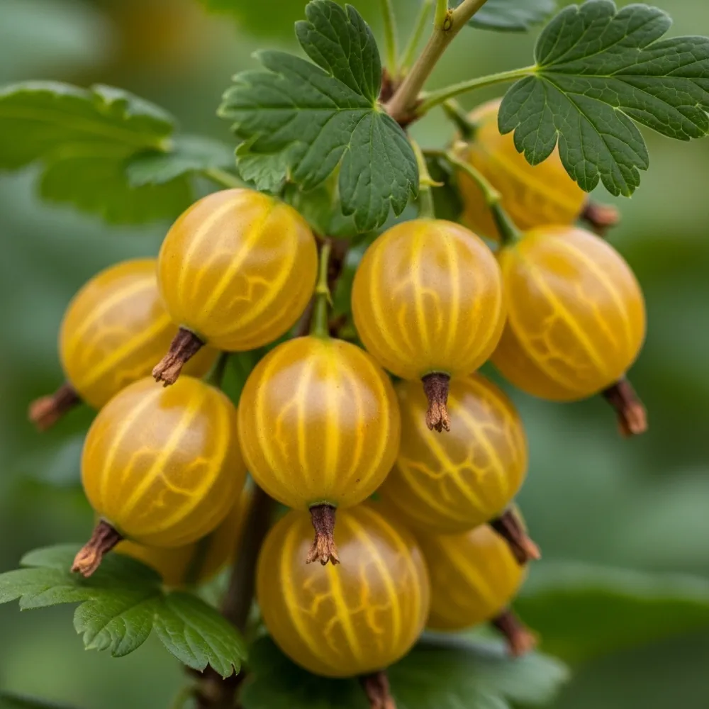 3 Hinnonmaki Yellow' Gooseberry Plants | 9cm Pots - Image 3