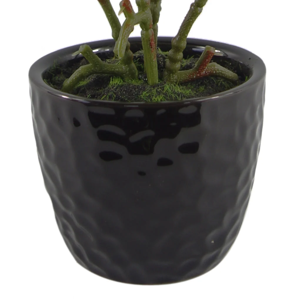 30cm Artificial White Mini Blossom Plant - Image 2