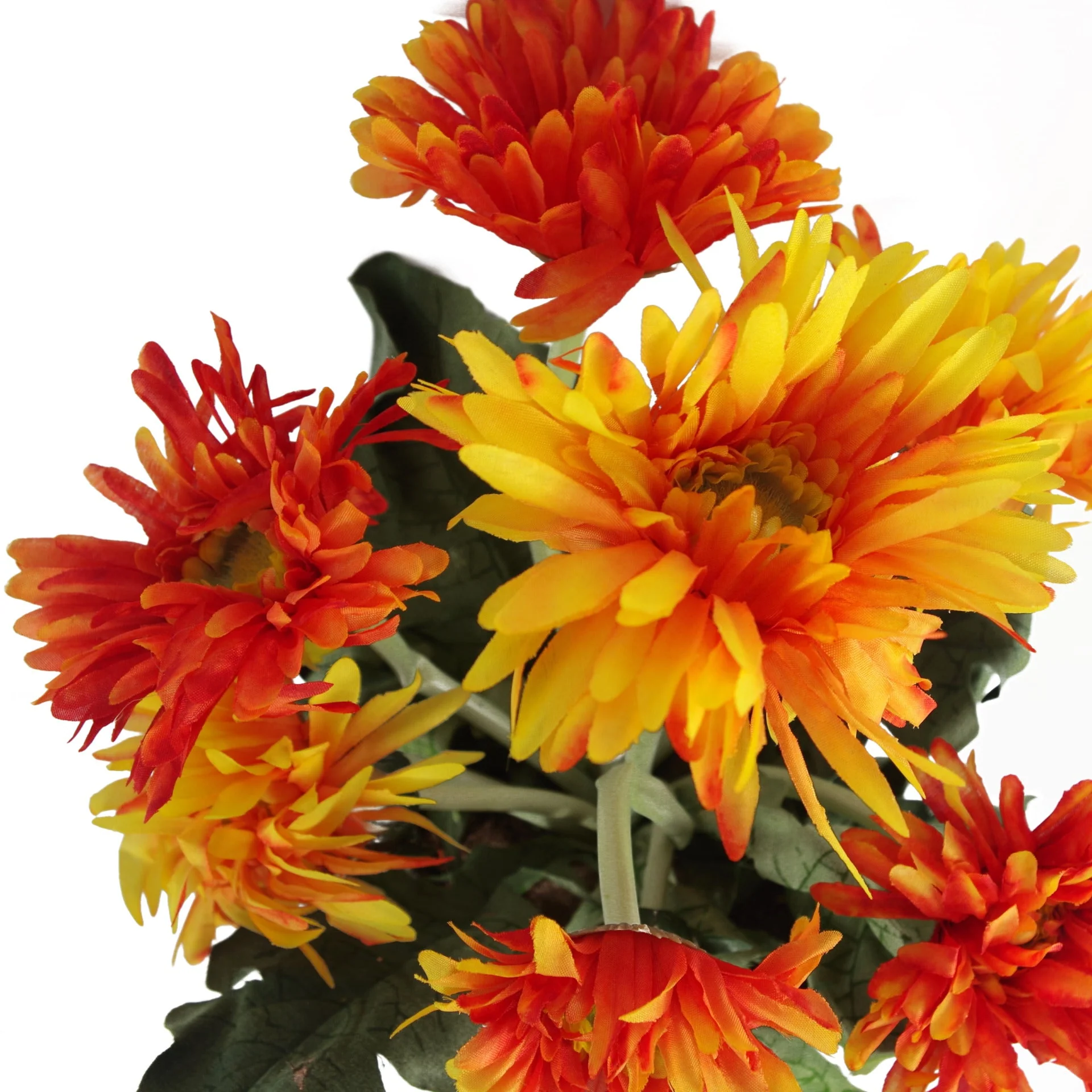 33cm Artificial Potted Daisy Orange - Image 2