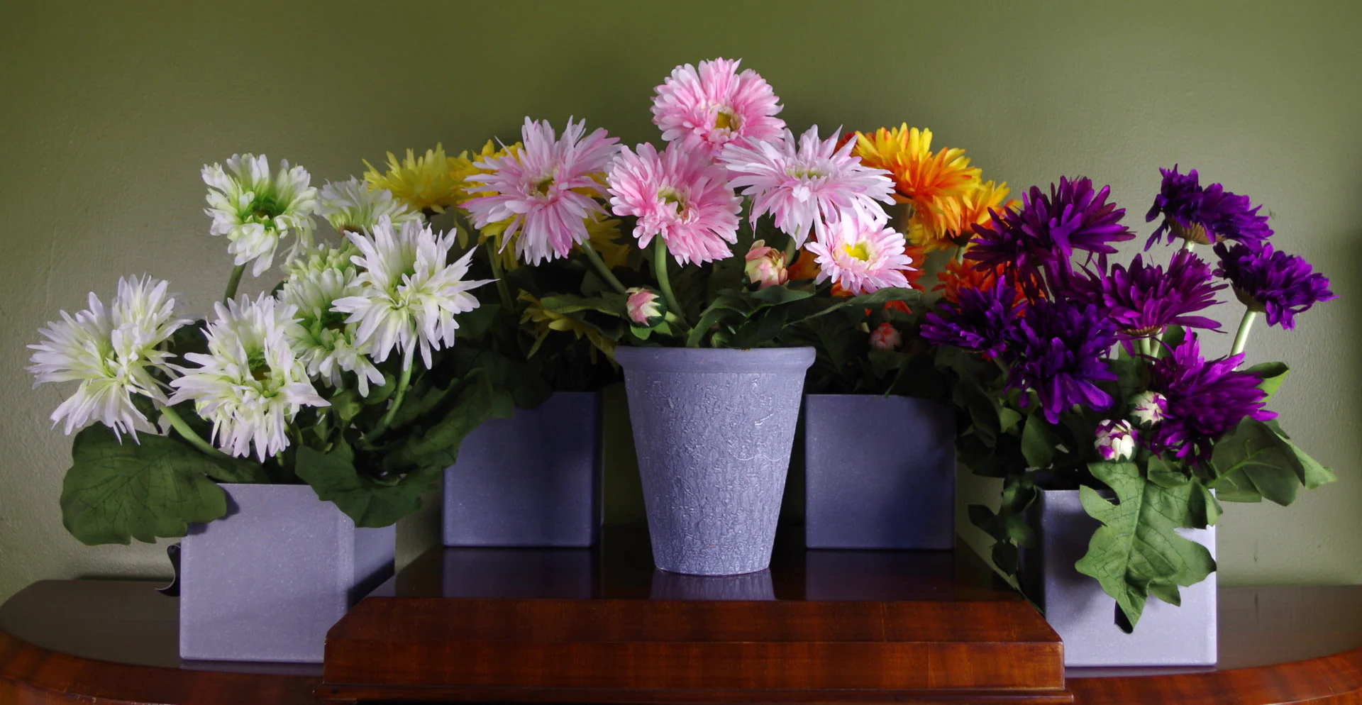 33cm Artificial Potted Daisy Yellow - Image 4