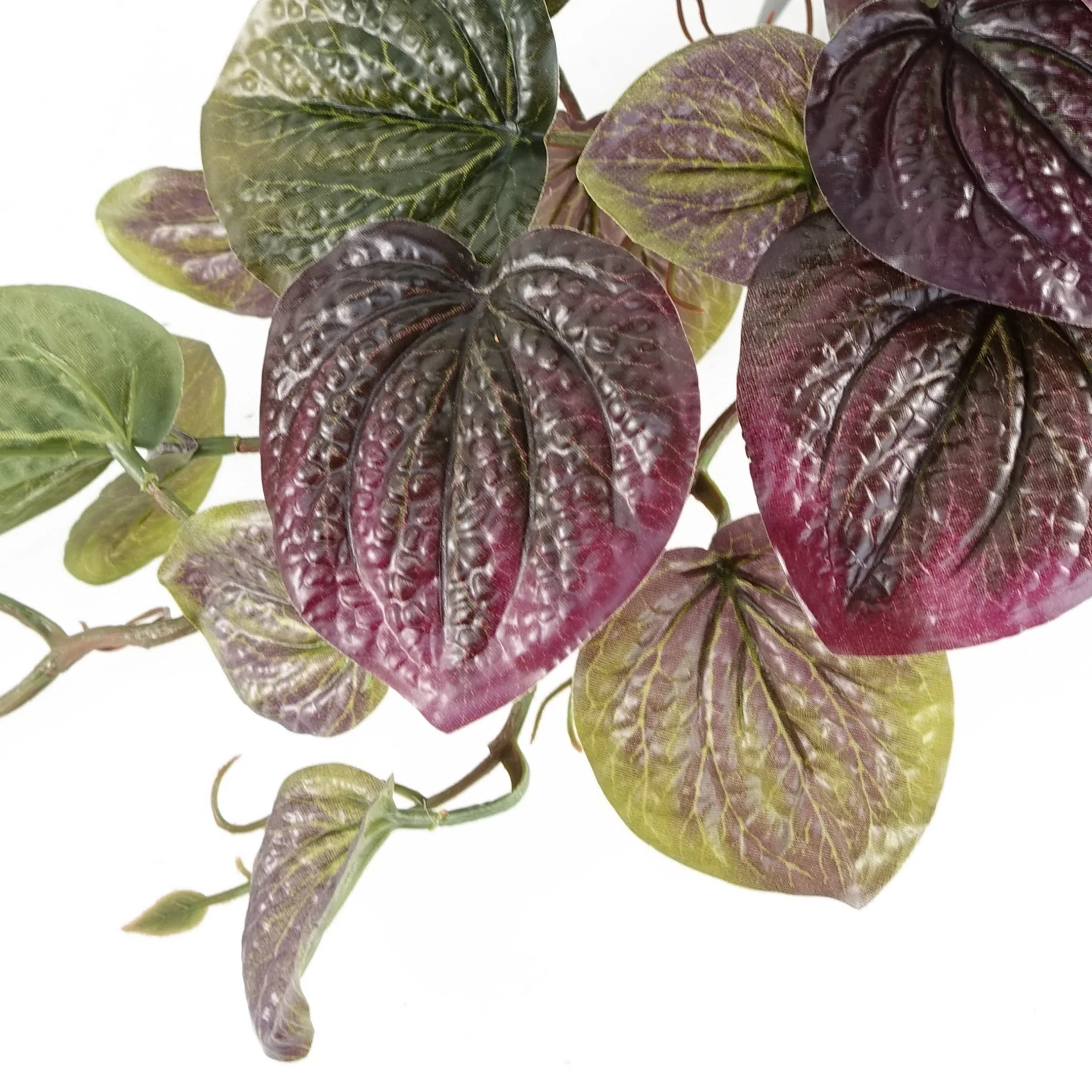 35cm Artificial Trailing Purple Potted Pothos Plant - Image 2