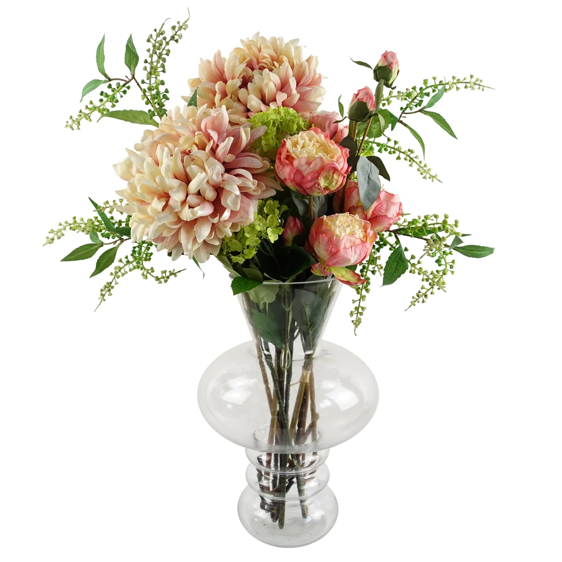 35cm Bubble Clear Glass Vase - Image 2