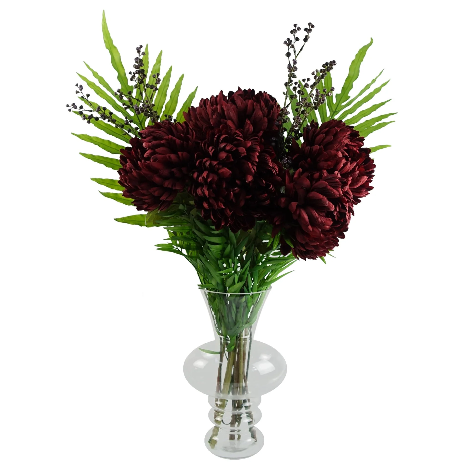 35cm Bubble Clear Glass Vase - Image 4