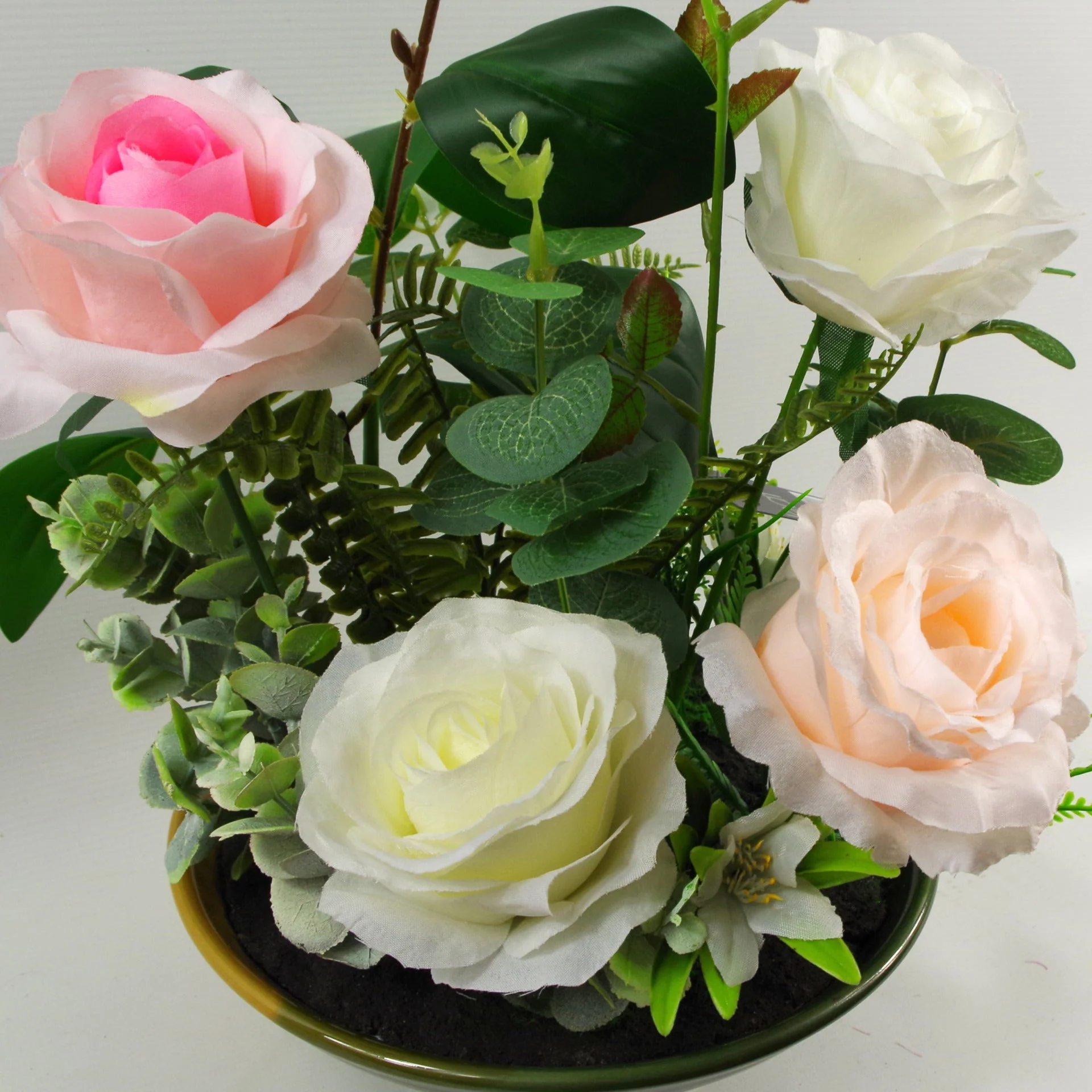 35cm Mixed Artificial Rose Display - Image 4