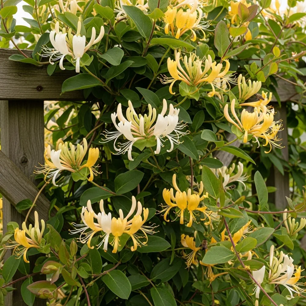 3ft Japanese Honeysuckle | Lonicera Japonica 'Chinensis' | 1.5L Pot - Image 3