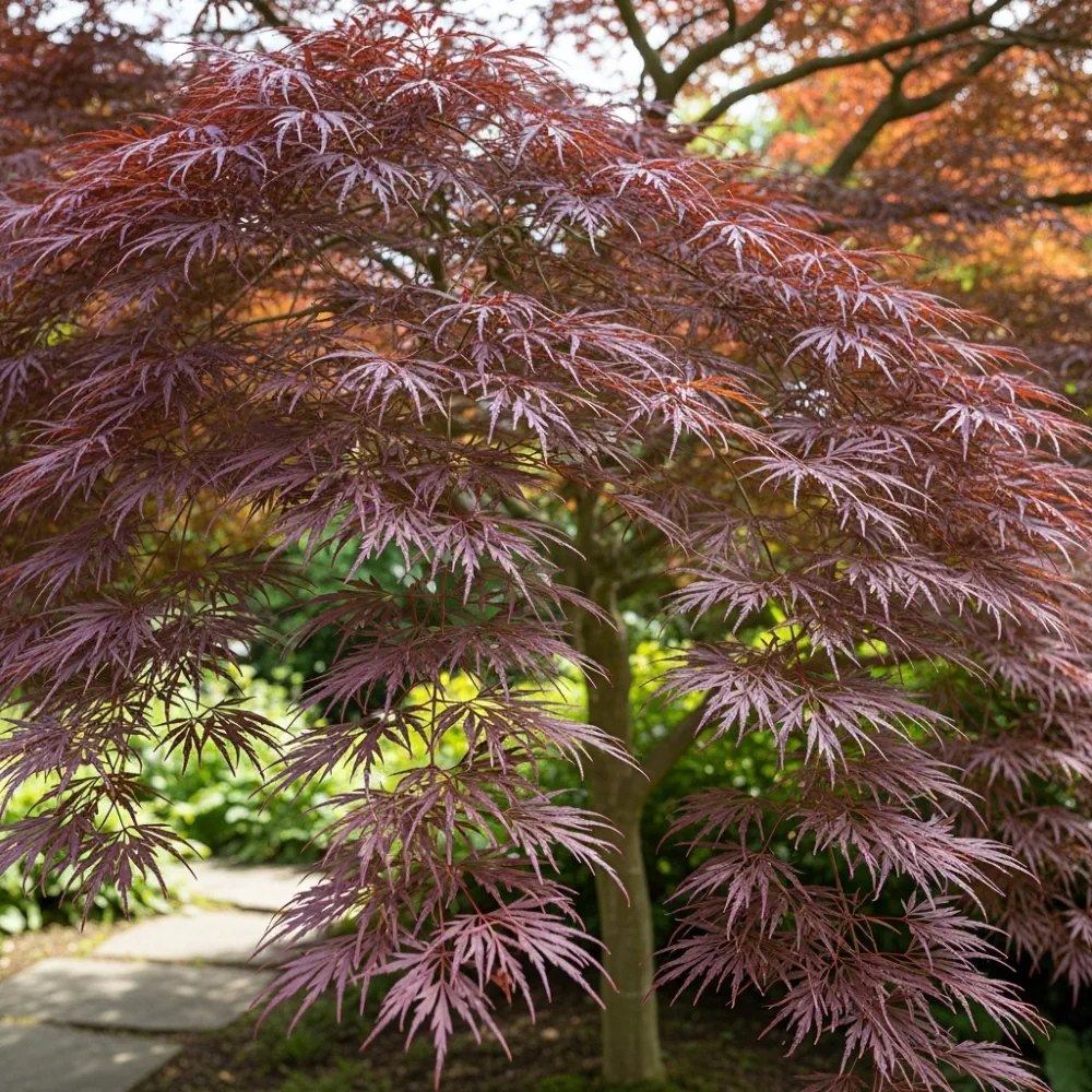 1ft Red Weeping Japanese Maple Tree | Acer palmatum 'Garnet' | 3L Pot - Image 3
