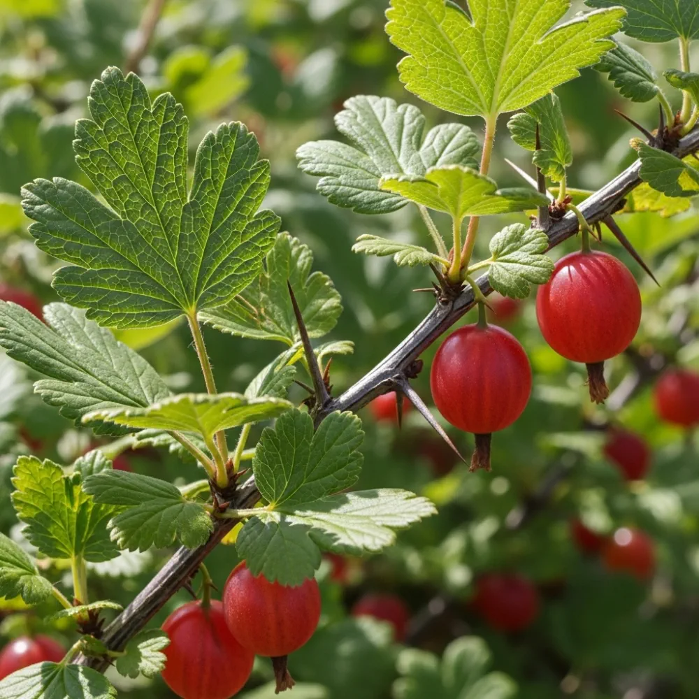 5ft Standard Hinnonmaki Red Gooseberry Bush | 5L Pot