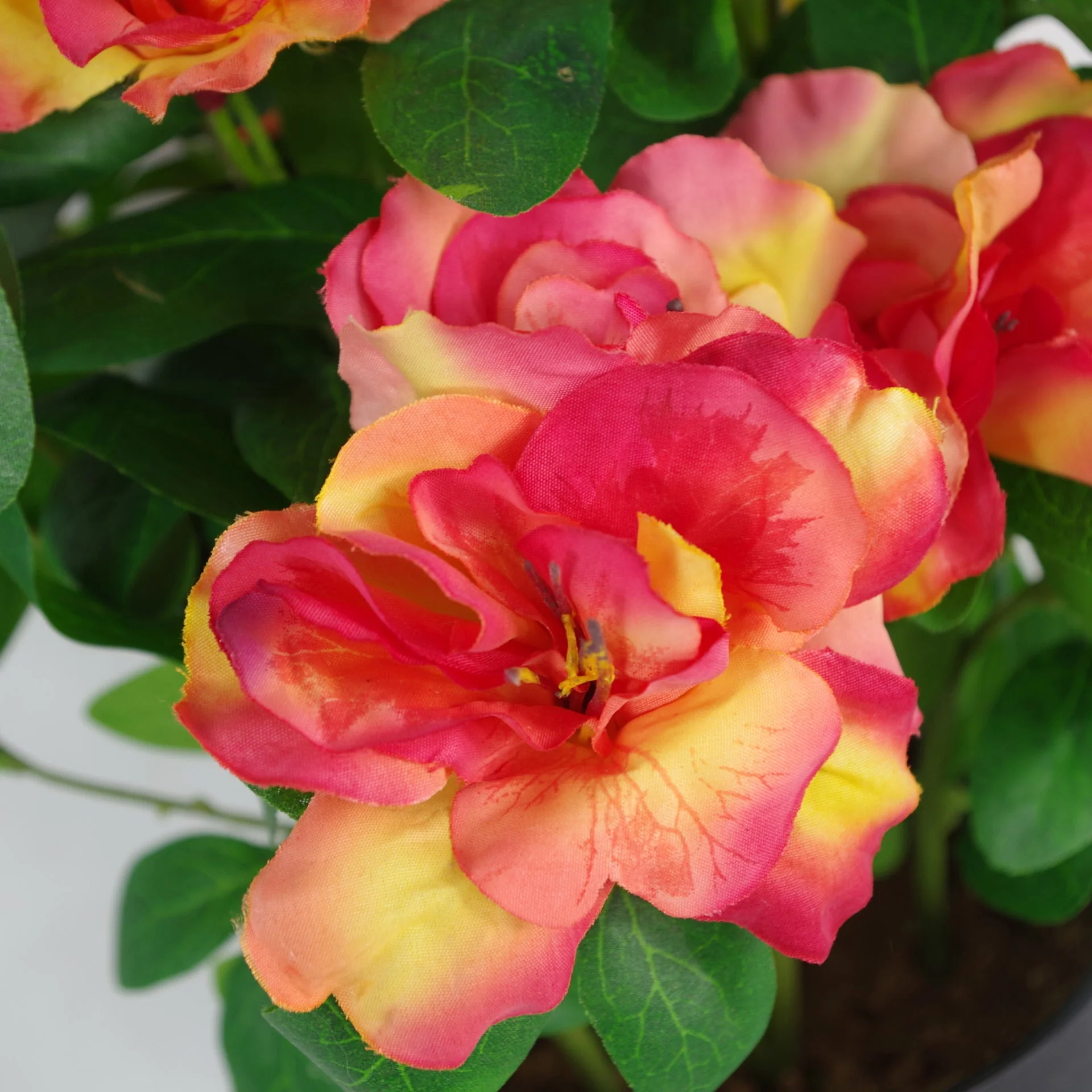 40cm Artificial Rhododendron Plant Pink Orange - Image 2