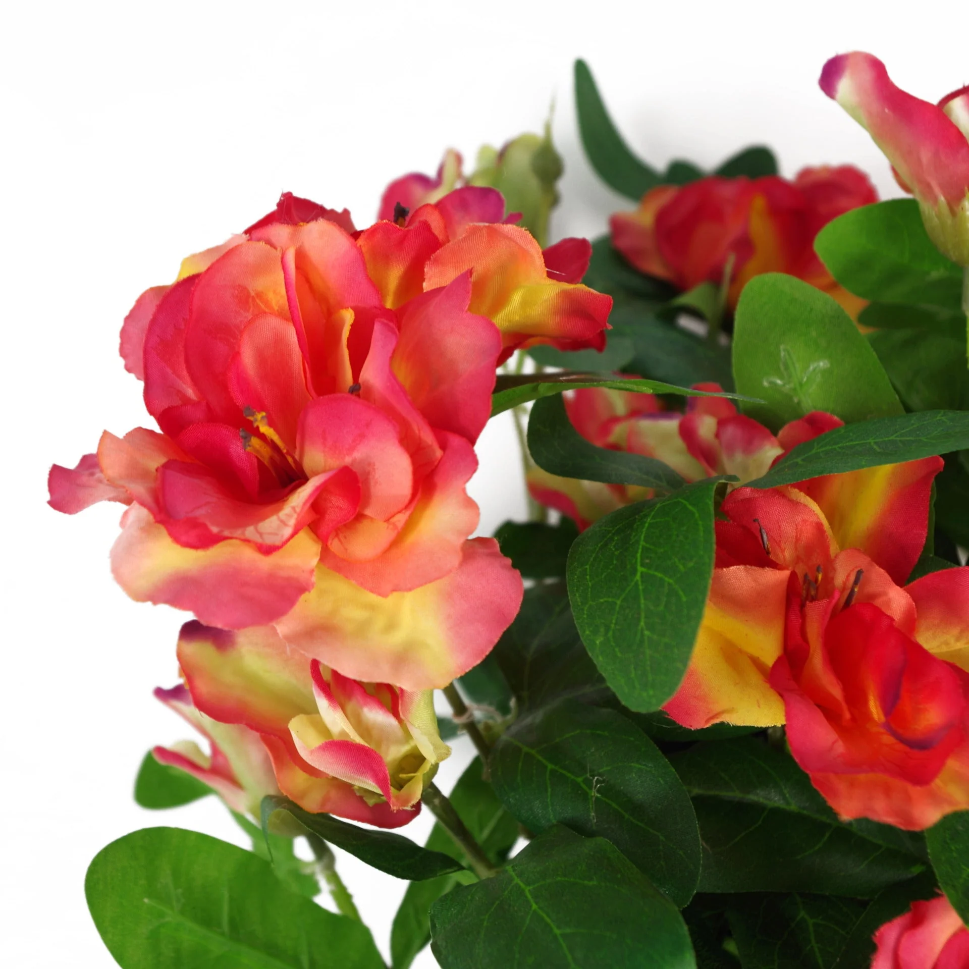 40cm Artificial Rhododendron Plant Pink Orange - Image 3